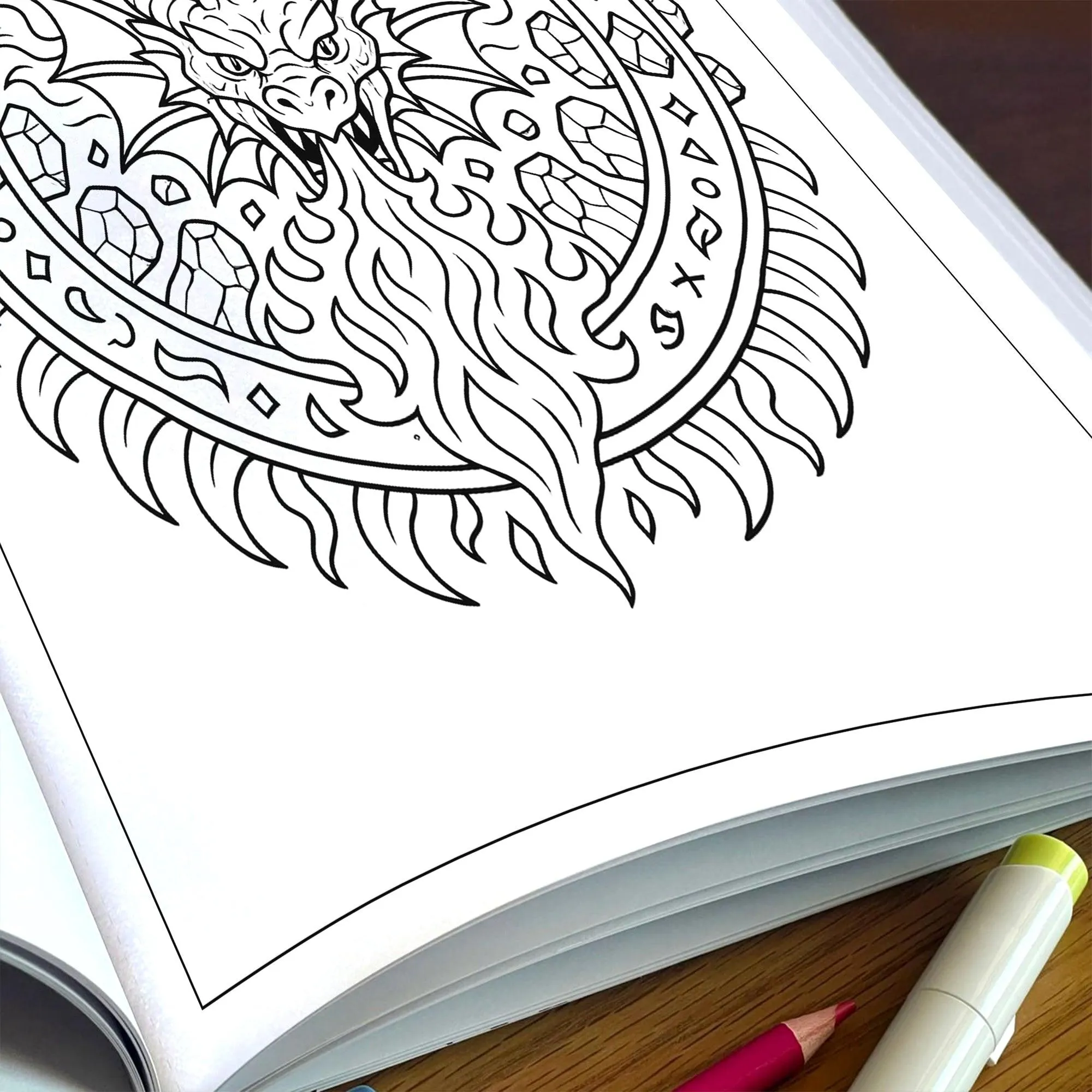 Legends of the Dragon Mandalas Coloring Pages – 48 Pages – Mythical, Fiery, Eastern-Inspired Designs – For Adults - image 6