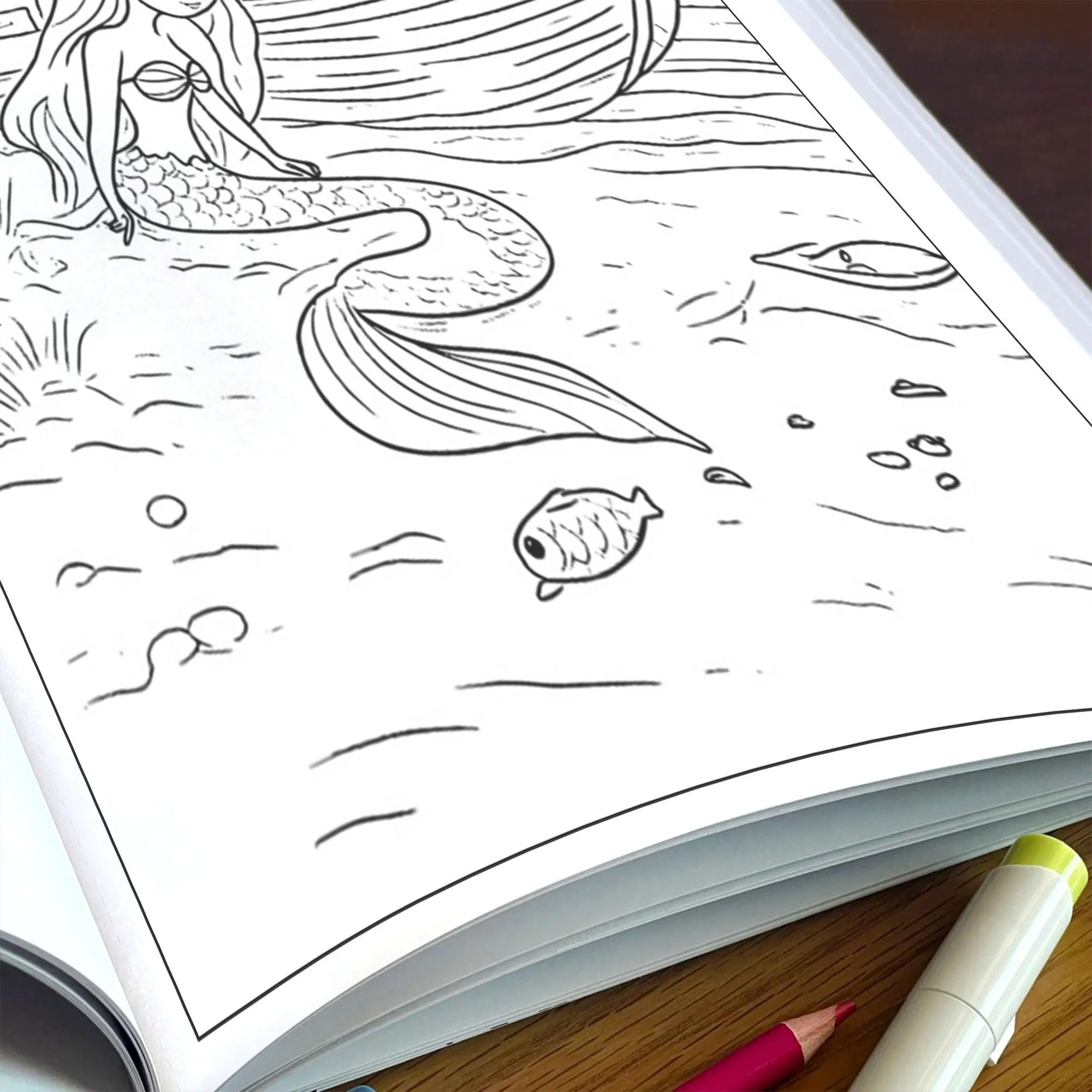 Tropical Siren Coloring Pages – 48 Magical Mermaid Moments for Kids - image 5
