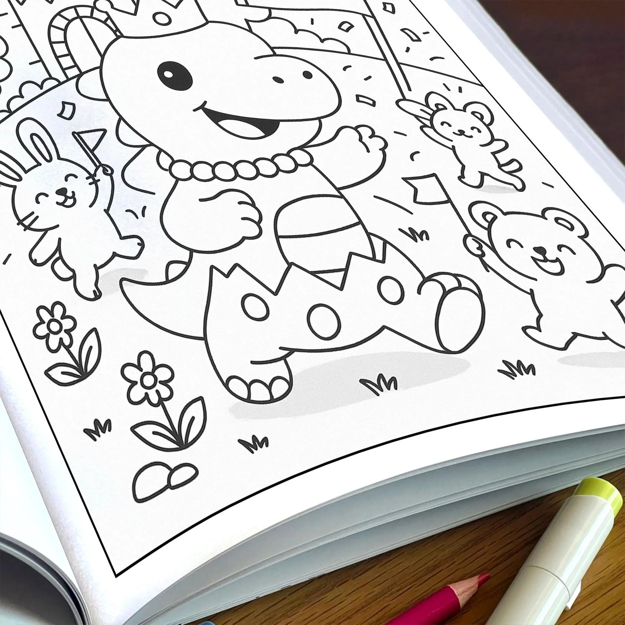 Dino Magic Kingdom Coloring Pages – 48 Pages – Fun, Fantasy-Filled, Prehistoric Adventures – For Kids - image 7