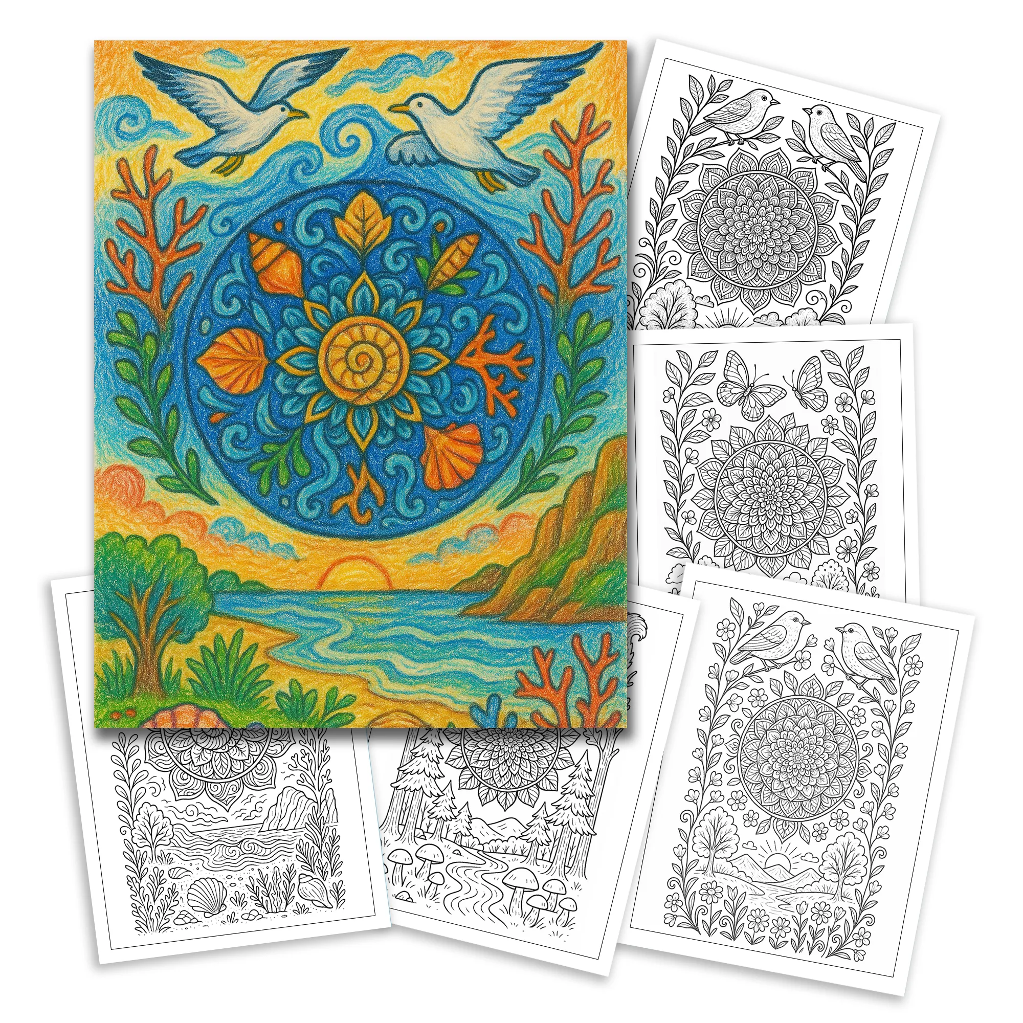 Mandala Coloring Book - Beautiful Circular Patterns for Stress Relief - image 2