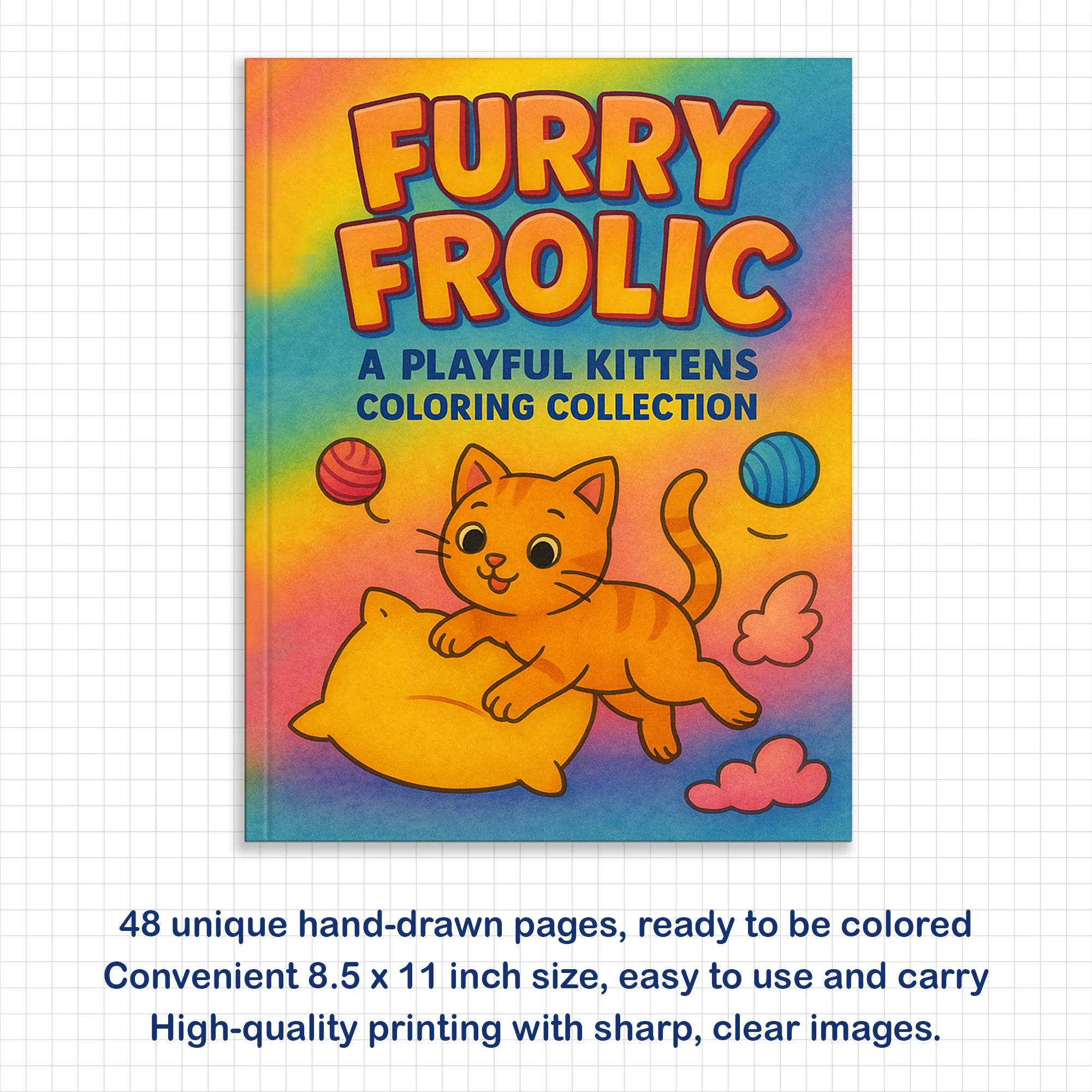 Playful Kittens Coloring Book – Cute and Funny Cats for All Ages - image 3