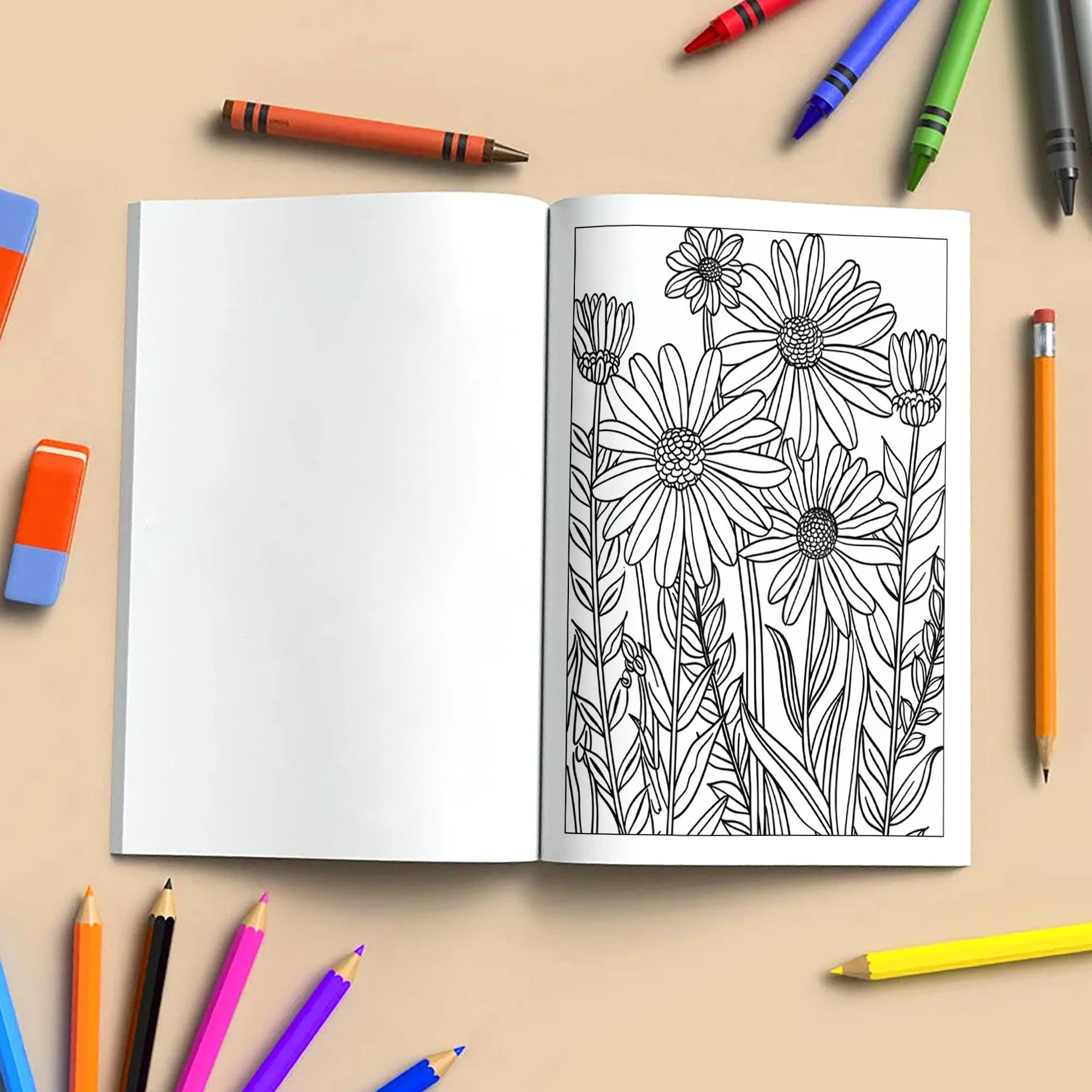 Wild Meadow Blooms Coloring Pages – 48 Elegant Floral Designs for Adults - image 4