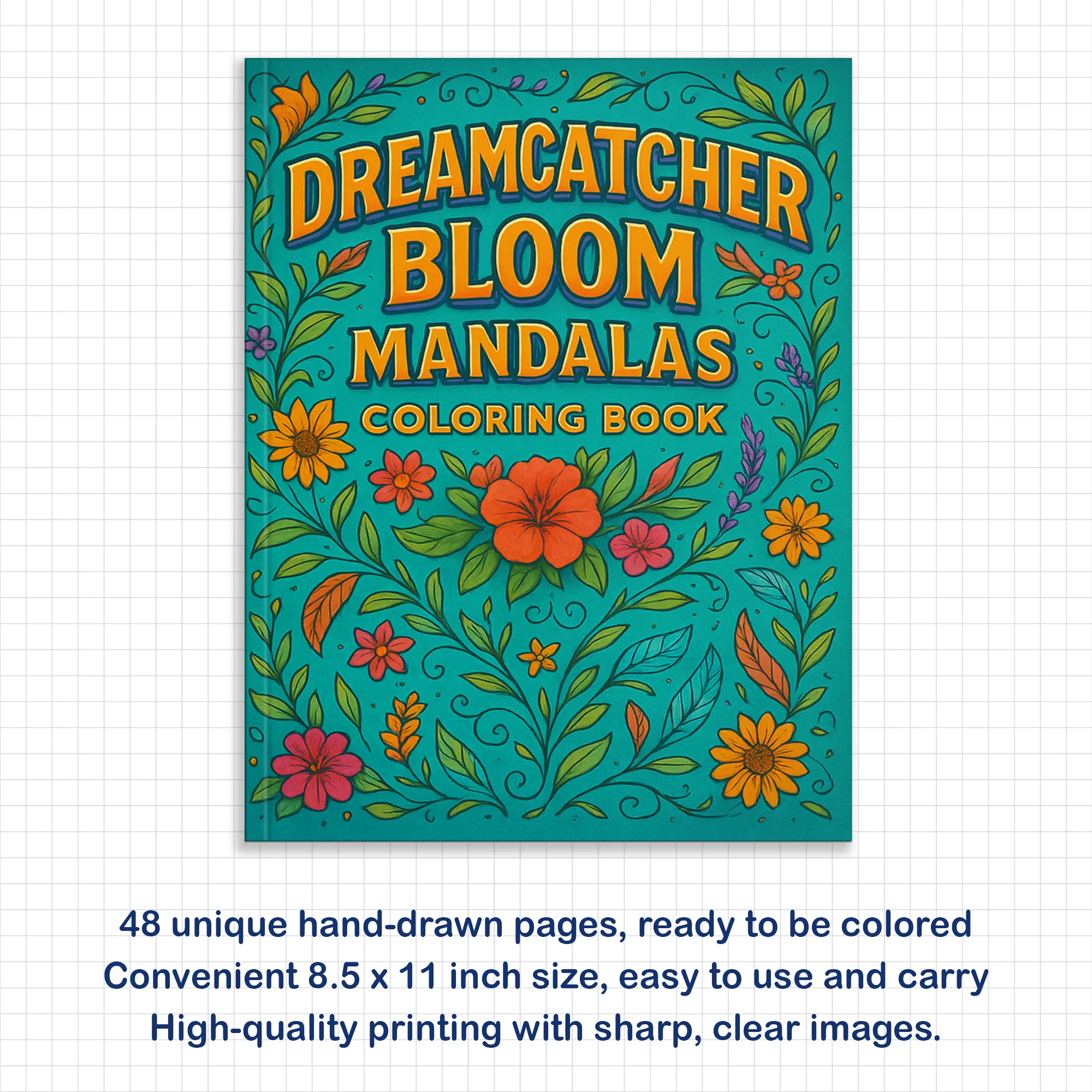 Dreamcatcher Bloom Mandalas Coloring Pages – 48 Intricate Boho Floral Designs for Adults - image 2
