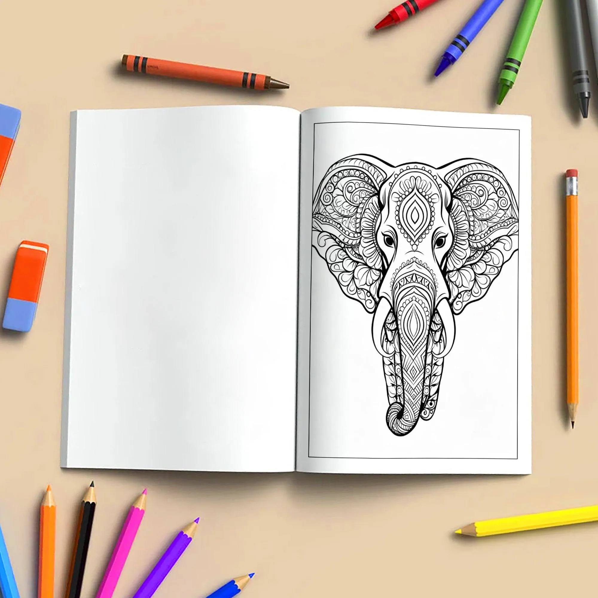 Majestic Elephant Mandalas Coloring Pages – 48 Intricate Animal Designs for Adults - image 4