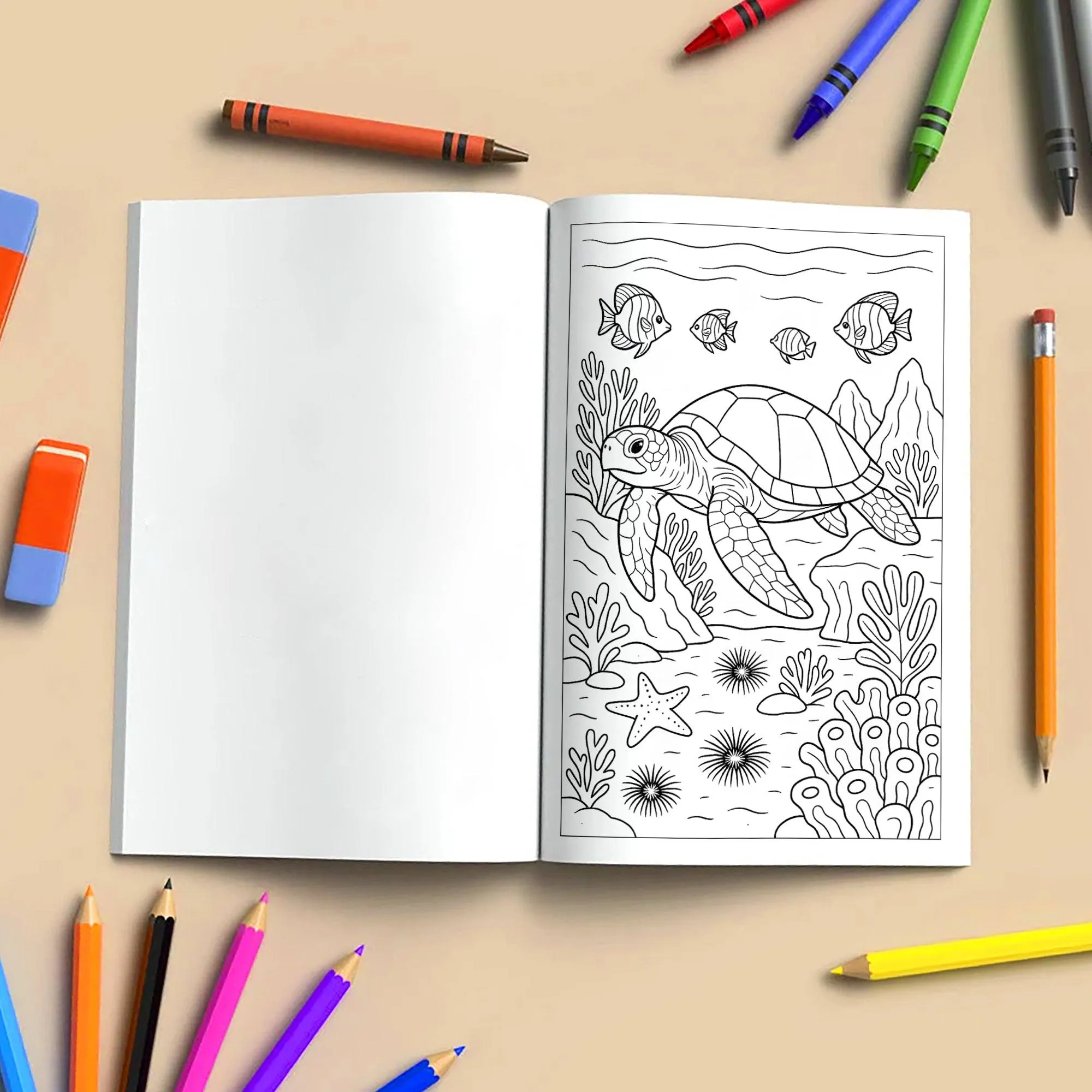 Hawaii Sea Life Journeys Coloring Pages – 48 Tropical Ocean Animal Designs - For Kids - image 5