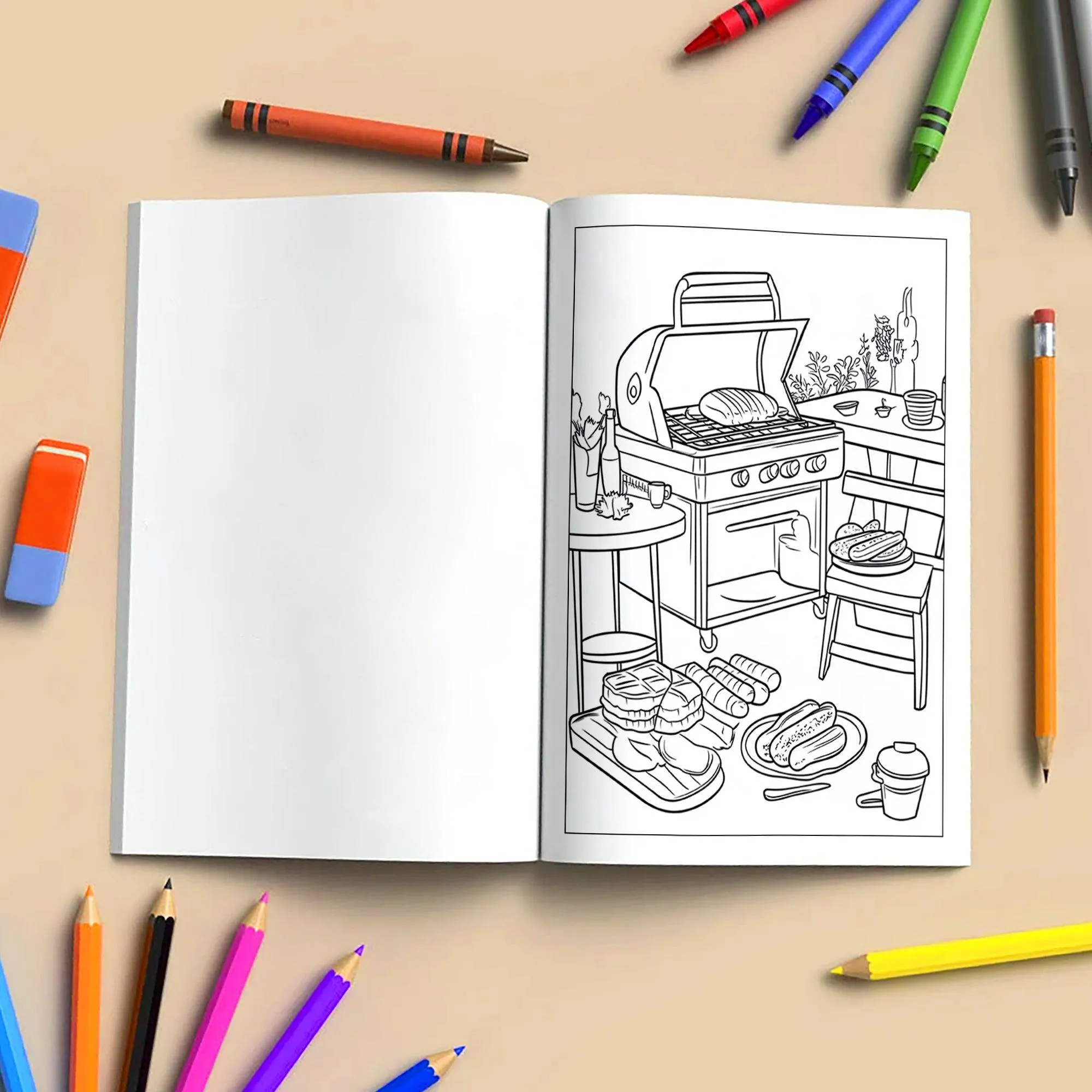 Aloha Spirit Hawaiian Coloring Pages – 48 Pages – Cute Island Life, Palm Trees, Surfboards – For Kids - image 4