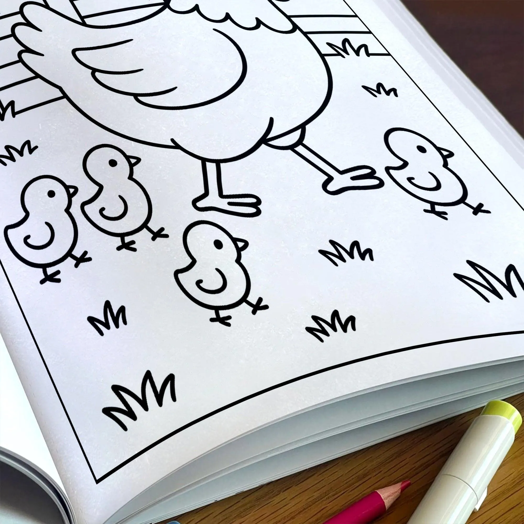 Happy Farm Animals Coloring Book – 48 Fun Coloring Pages for Kids - image 7