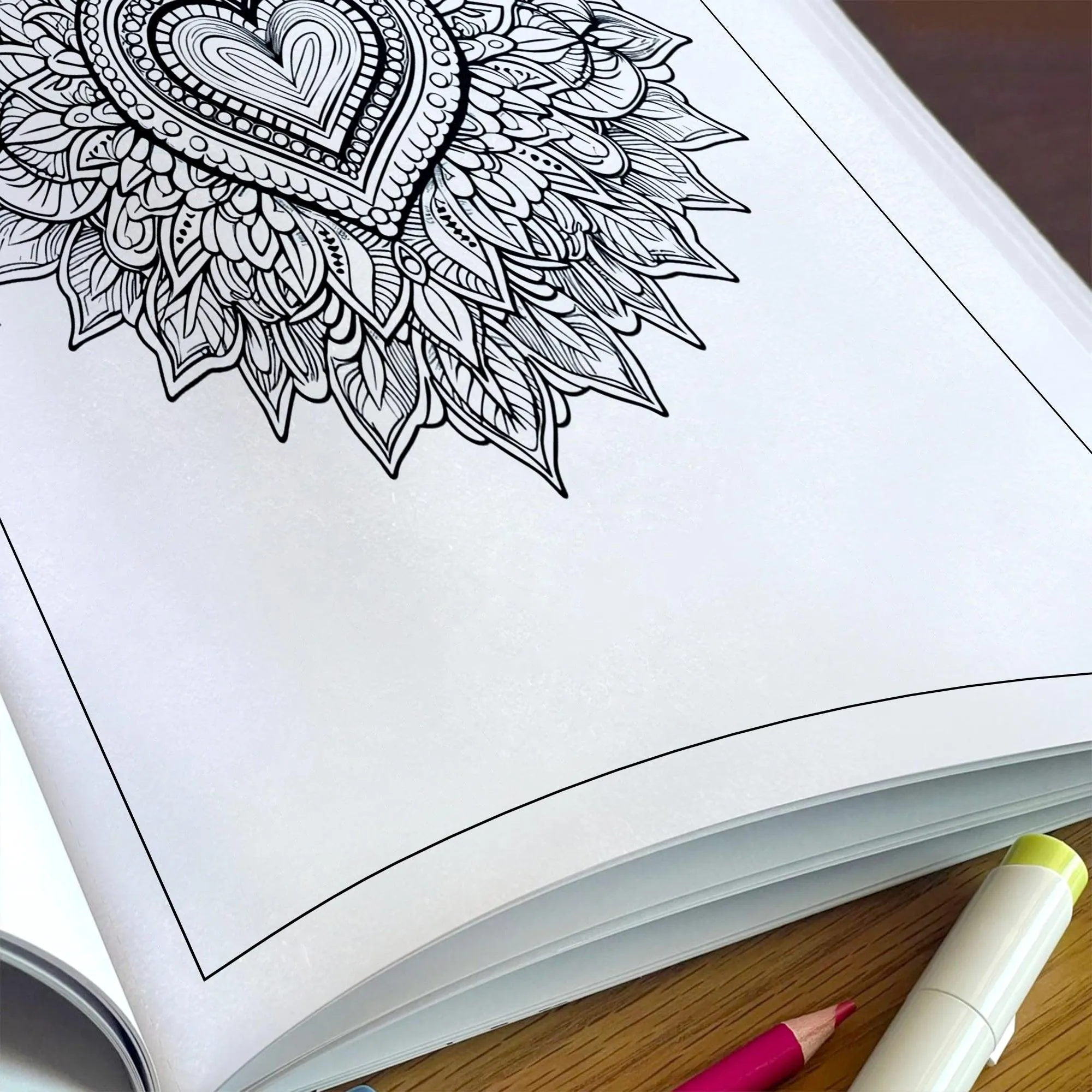 Heartful Blossoms Coloring Pages – 48 Mandala Flower Hearts for Adults - image 5