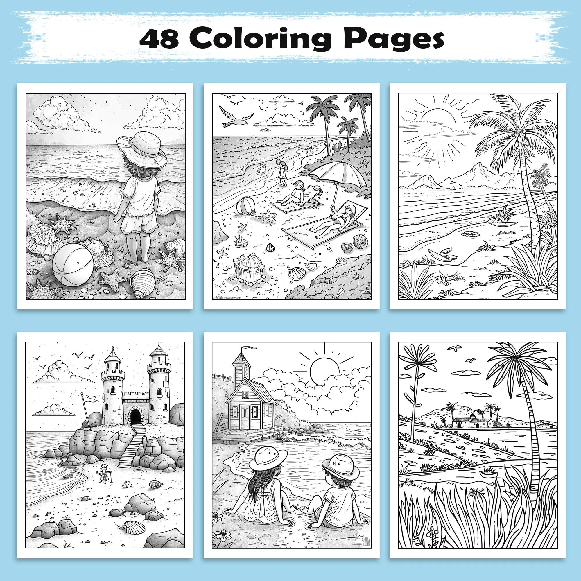 Aloha Adventures in Hawaii Coloring Pages – 48 Summer Fun Designs for Kids - image 2