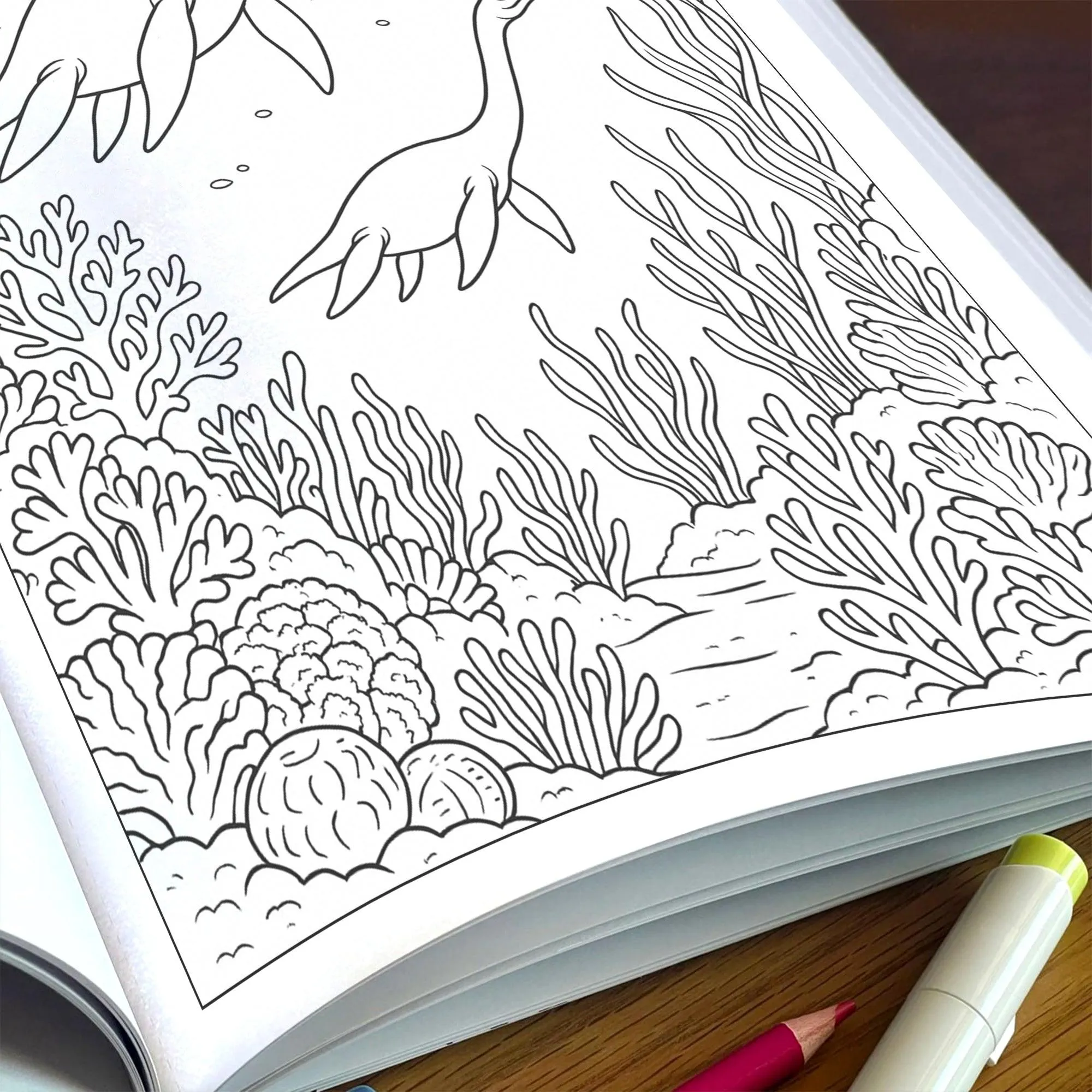 Underwater Dino Explorers – Dinosaur Coloring Pages – 48 Pages – Whimsical, Creative, Deep Sea Dinos – For All Ages - image 5