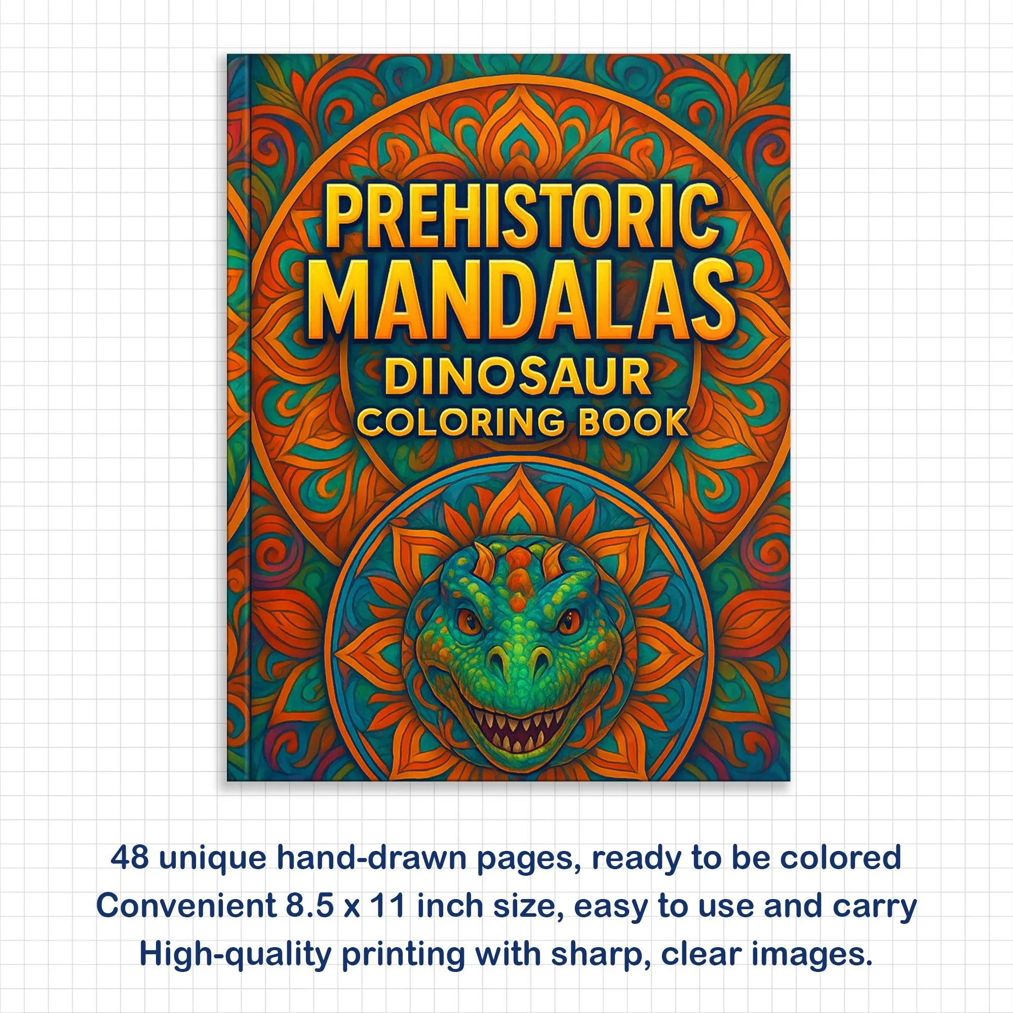 Prehistoric Mandalas Coloring Pages – 48 Intricate Dinosaur Designs for Adults - image 3