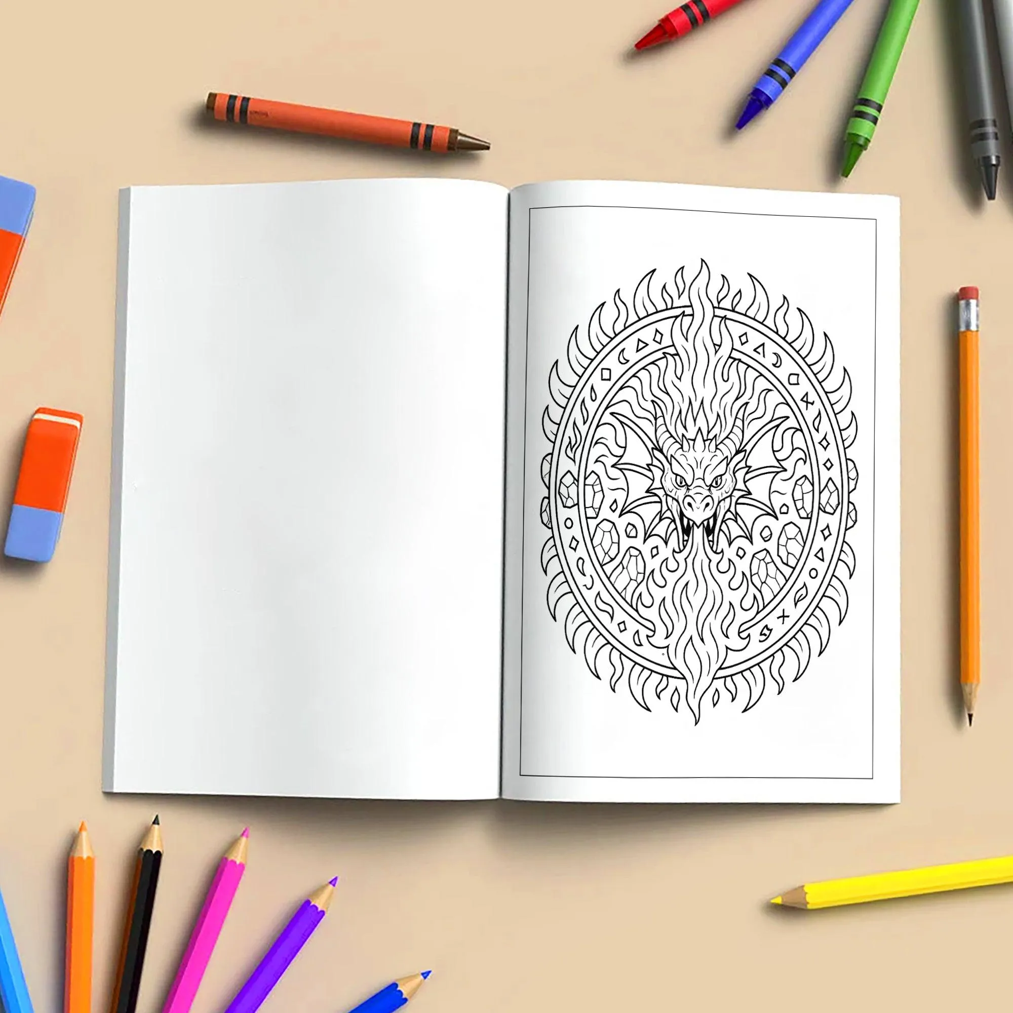Legends of the Dragon Mandalas Coloring Pages – 48 Pages – Mythical, Fiery, Eastern-Inspired Designs – For Adults - image 5