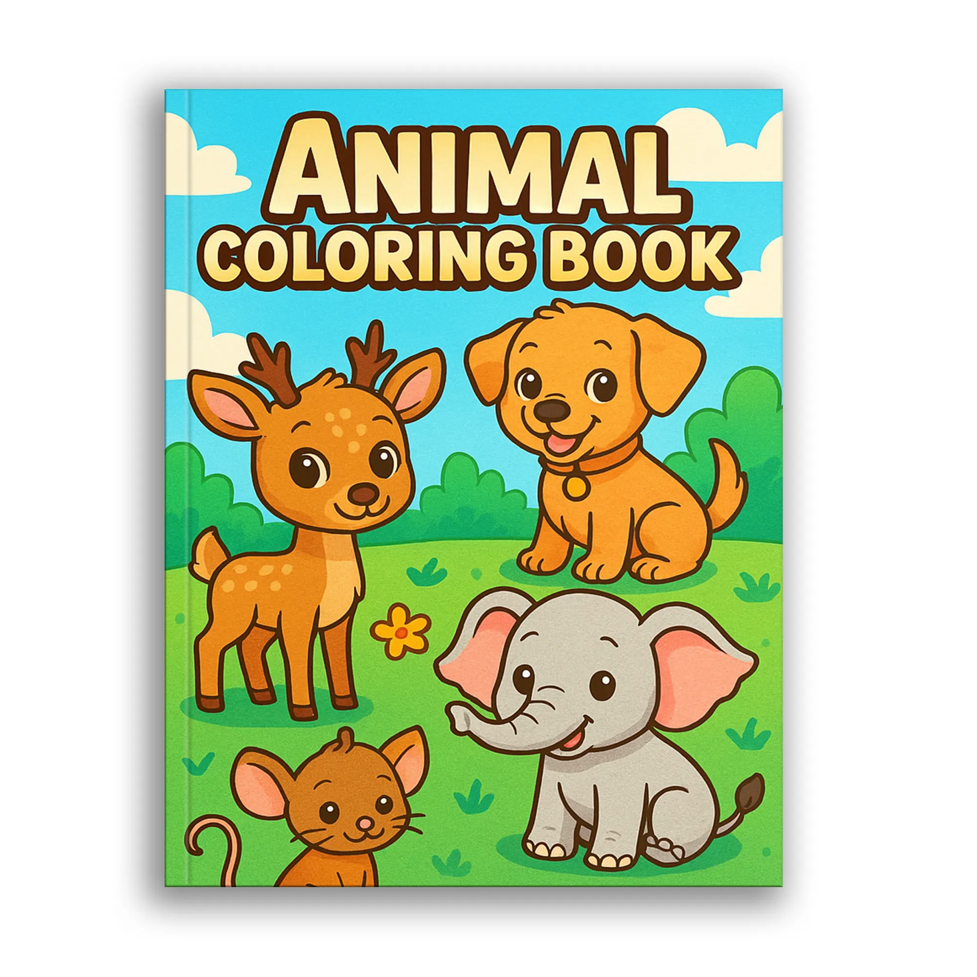 Animal Coloring Book - Fun and Easy Designs of Lions, Giraffes, Elephants & More