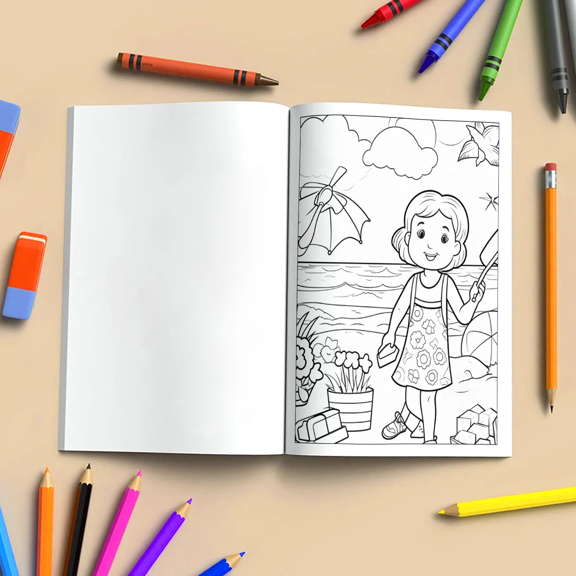 Hawaii Bliss Coloring Pages – 48 Summer Scenes for Kids - image 4