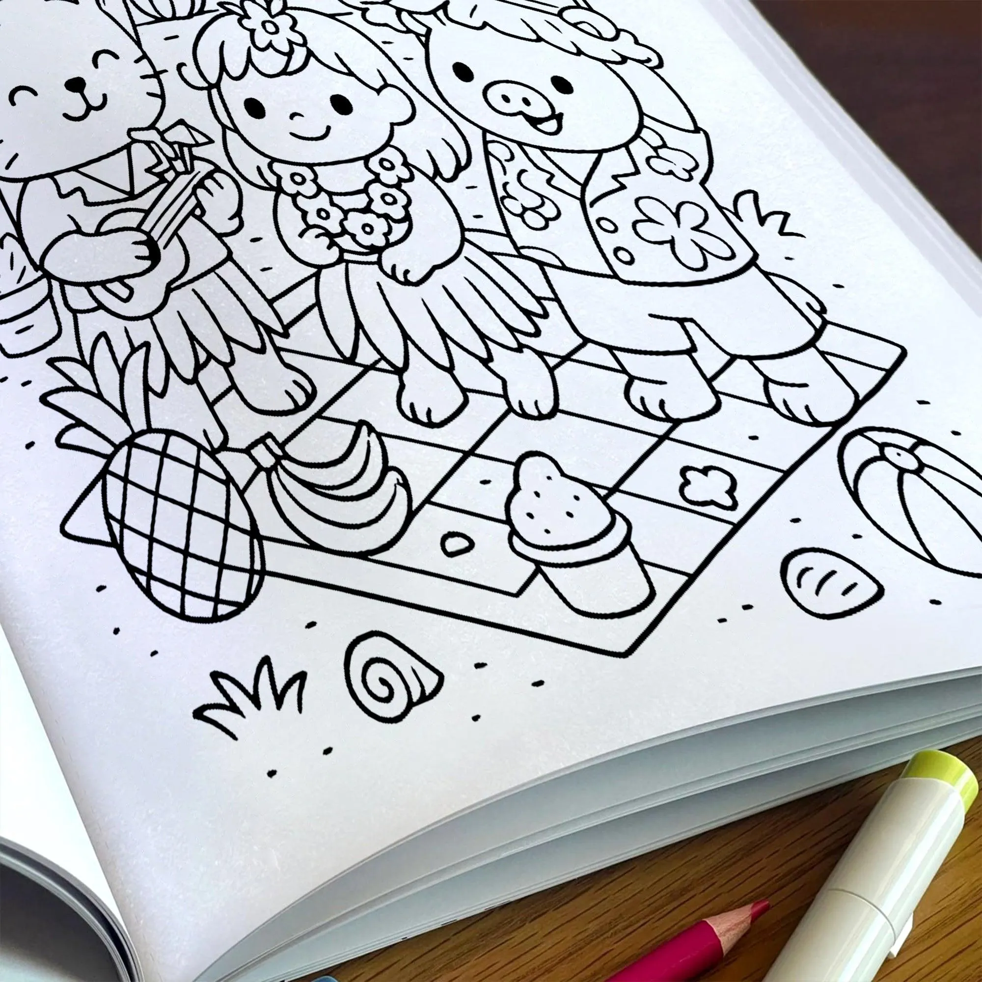 Cozy Hawaii Cute Vacation Coloring Book – 48 Coloring Pages for Kids and Adults - image 6