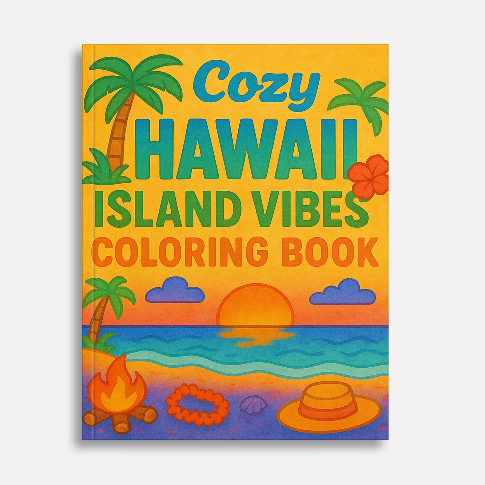 Cozy Hawaii Island Vibes Coloring Pages – 48 Pages – Chill, Zen, Beach Aesthetic – For Adults - image 2
