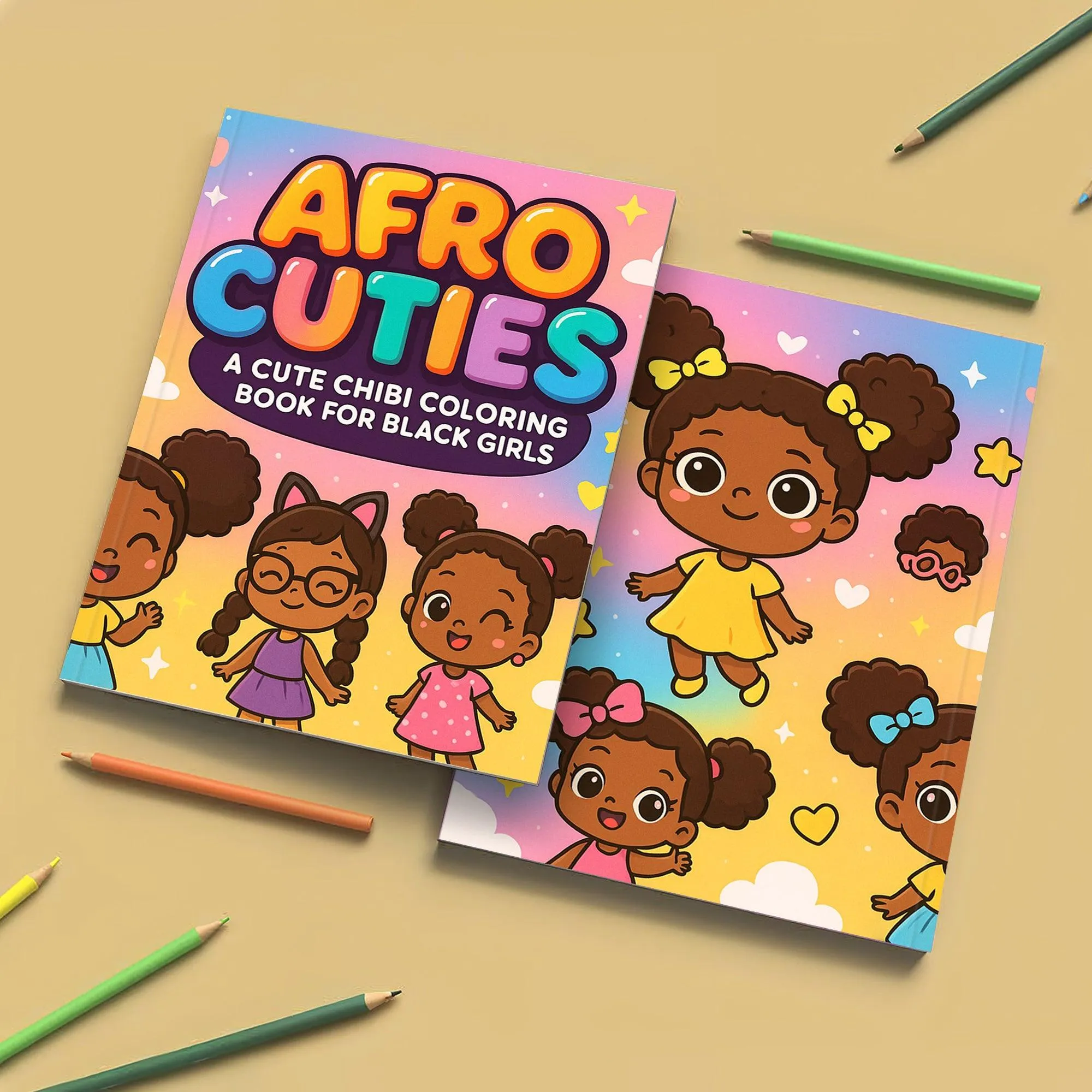Afro Cuties Coloring Pages – 48 Pages – Cute, Chibi, Black Girl Magic – For Kids - image 5