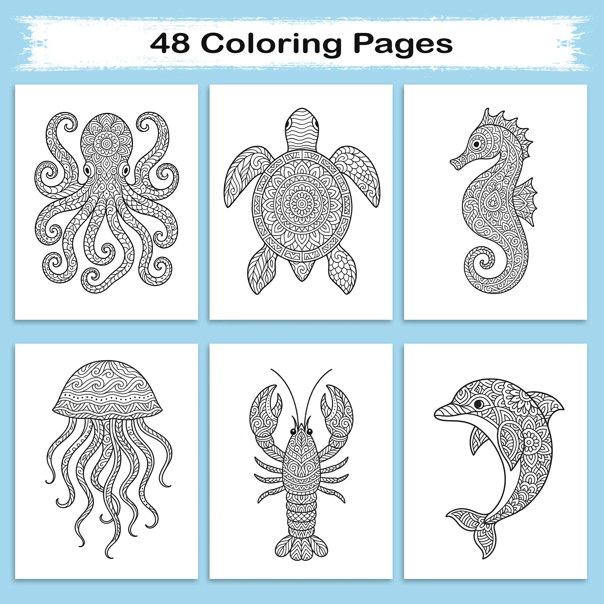Mystic Wildlife Coloring Book - Intricate Animal Mandalas for Relaxation and Creativity - image 4