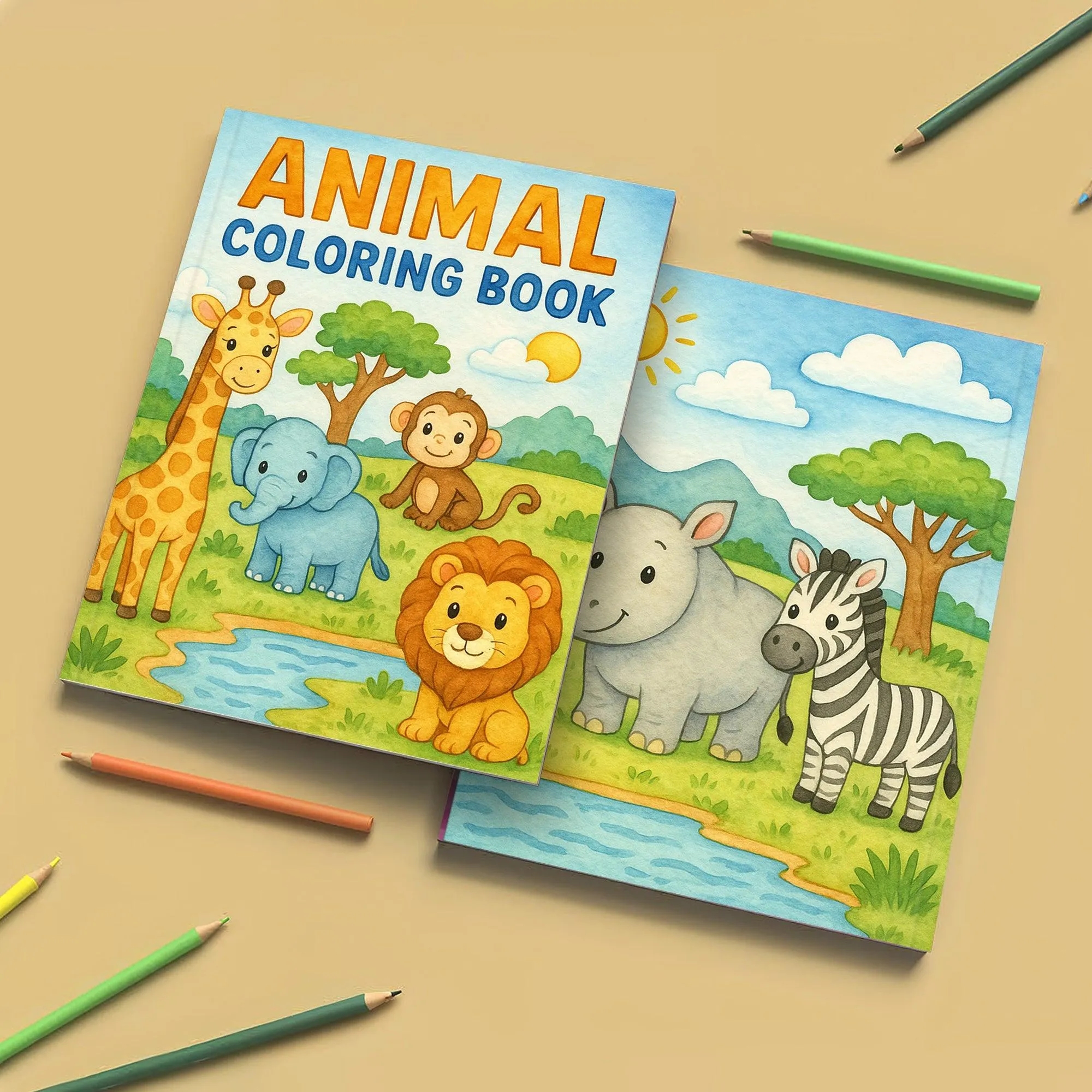 Animal Coloring Book - Cute Safari and Jungle Animals - image 7