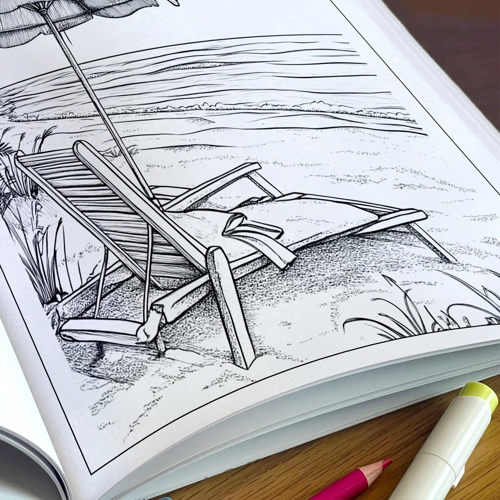 Tropical Calm Coloring Pages – 48 Peaceful Hawaii Coastline Illustrations for Adults - image 5