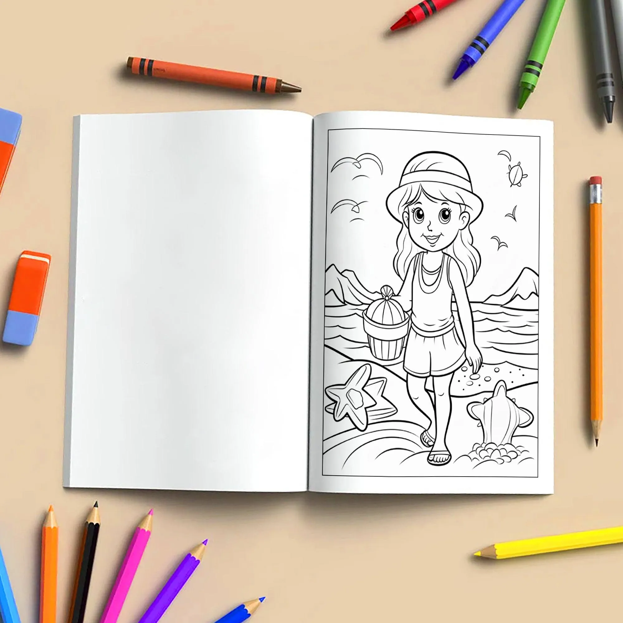 Aloha Beach Fun Coloring Page – 48 Pages – For Kids - image 4