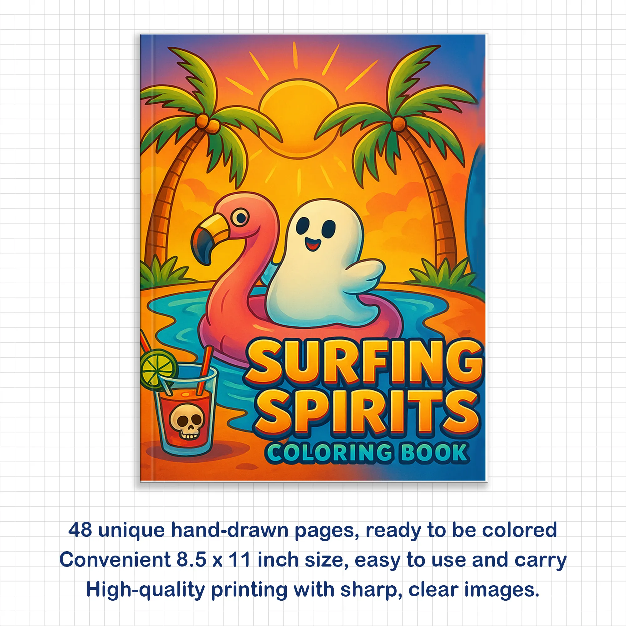 Surfing Spirits Coloring Pages – 48 Halloween in Hawaii Activities for Kids - image 2