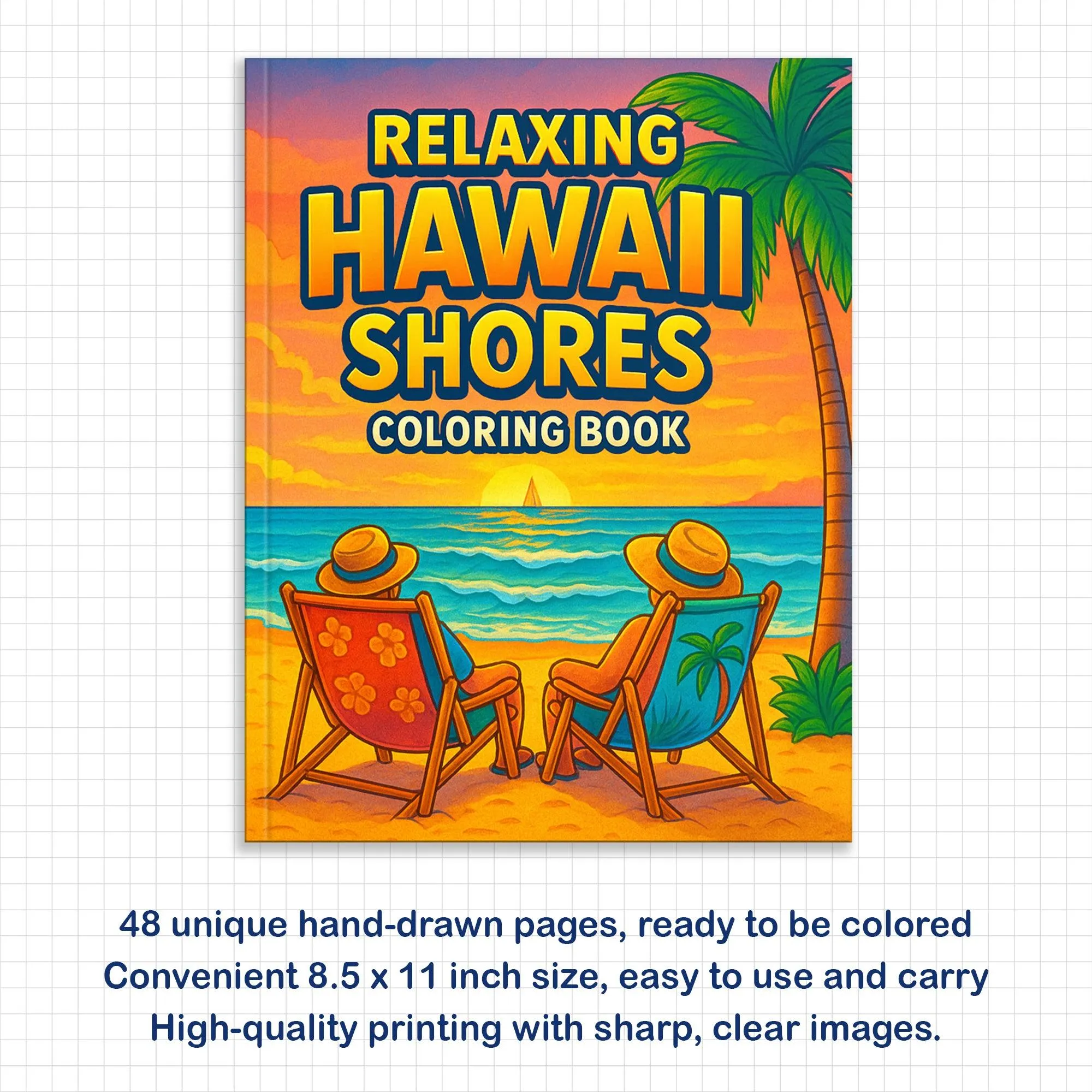 Relaxing Hawaii Shores Coloring Pages – 48 Serene Coastal Views for Adults - image 3