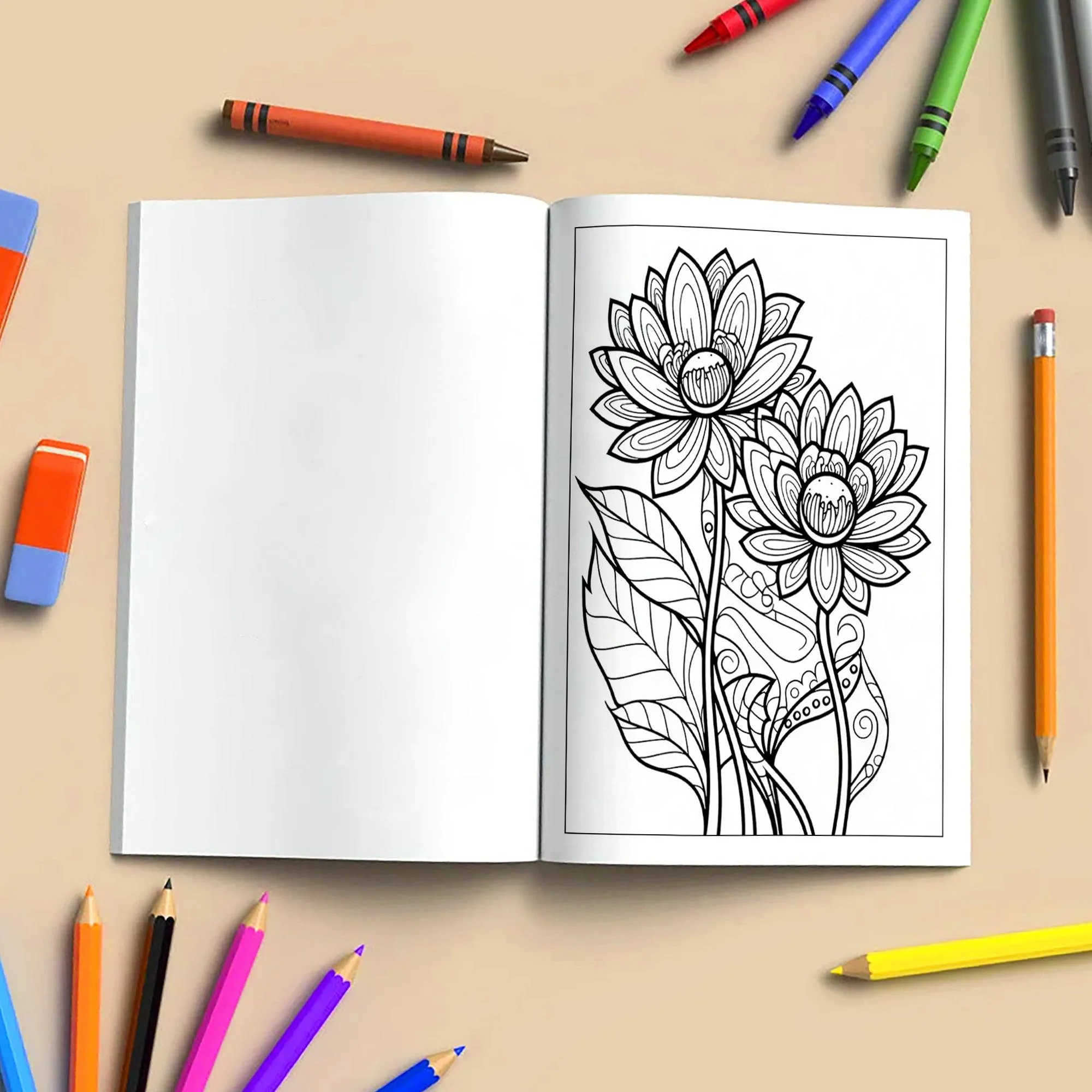 Zentangle Bloom Coloring Pages – 48 Pages – Detailed Floral Art – For Adults - image 4