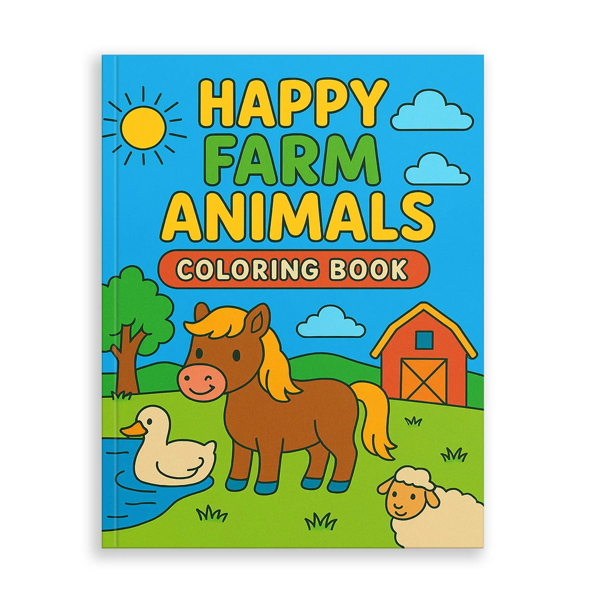 Happy Farm Animals Coloring Book – 48 Fun Coloring Pages for Kids - image 2