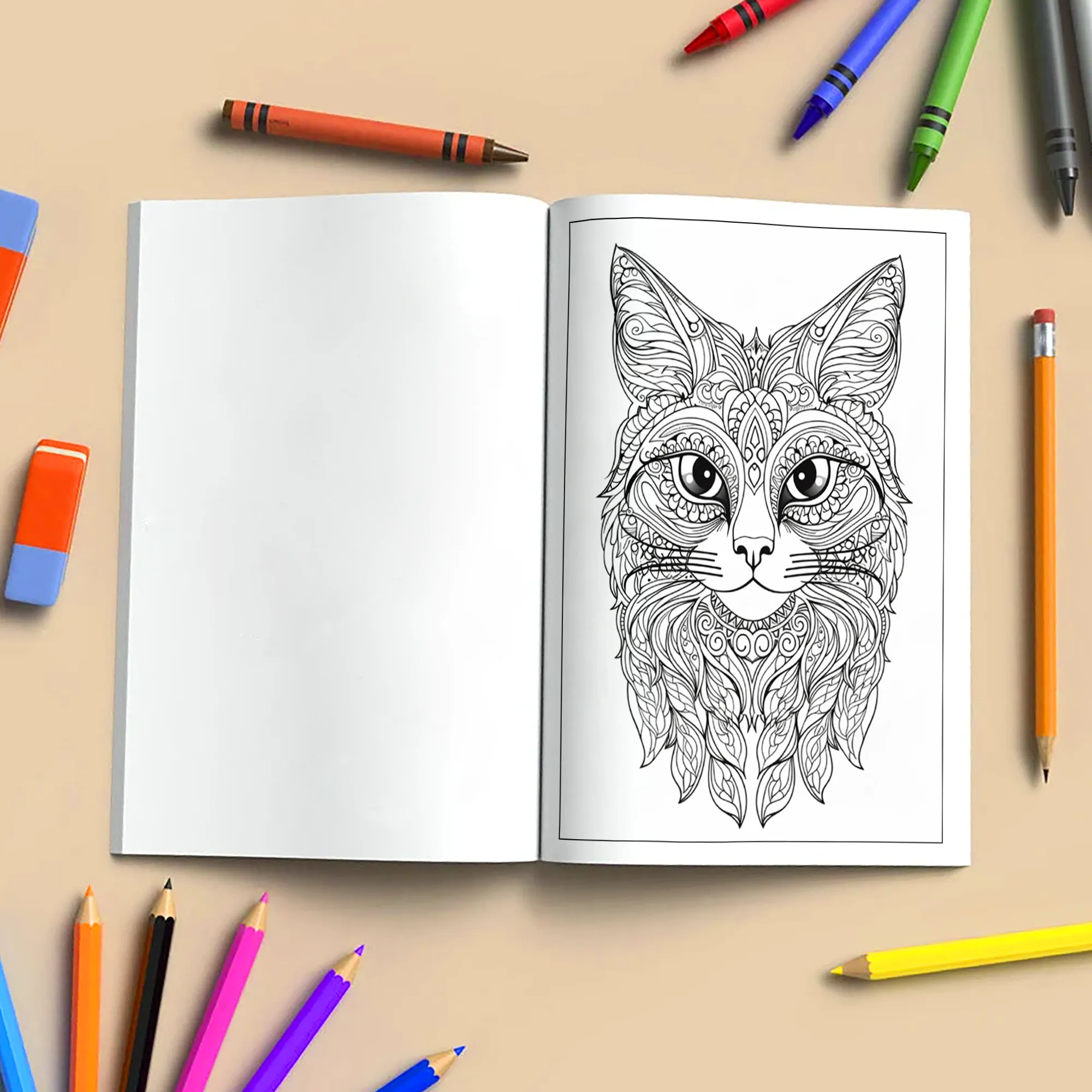 Mystic Cats Mandala Coloring Pages – 48 Intricate Designs for Adults - image 4