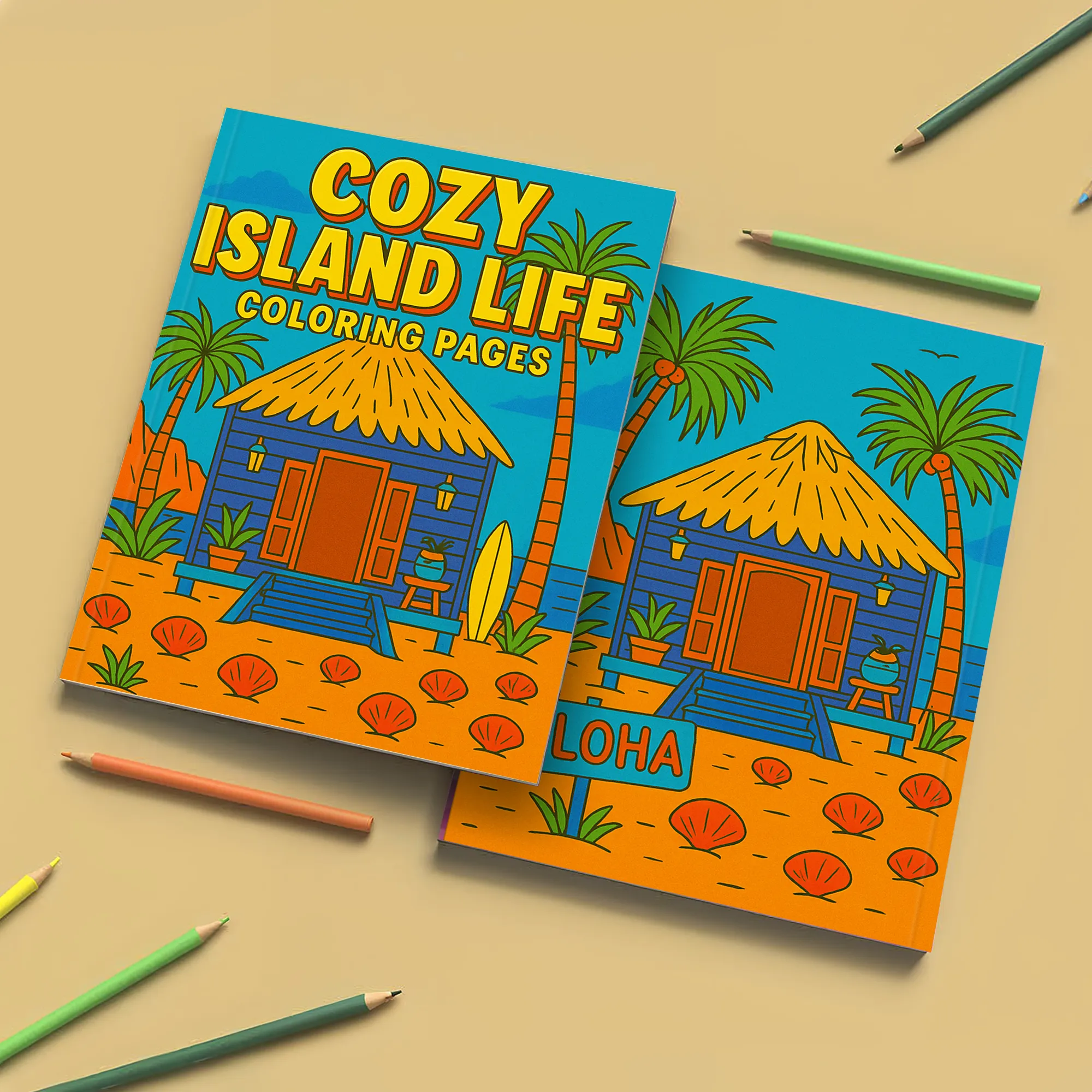 Cozy Island Life Coloring Pages – 48 Pages – Chill, Peaceful, Tropical Moments – For Adults - image 2