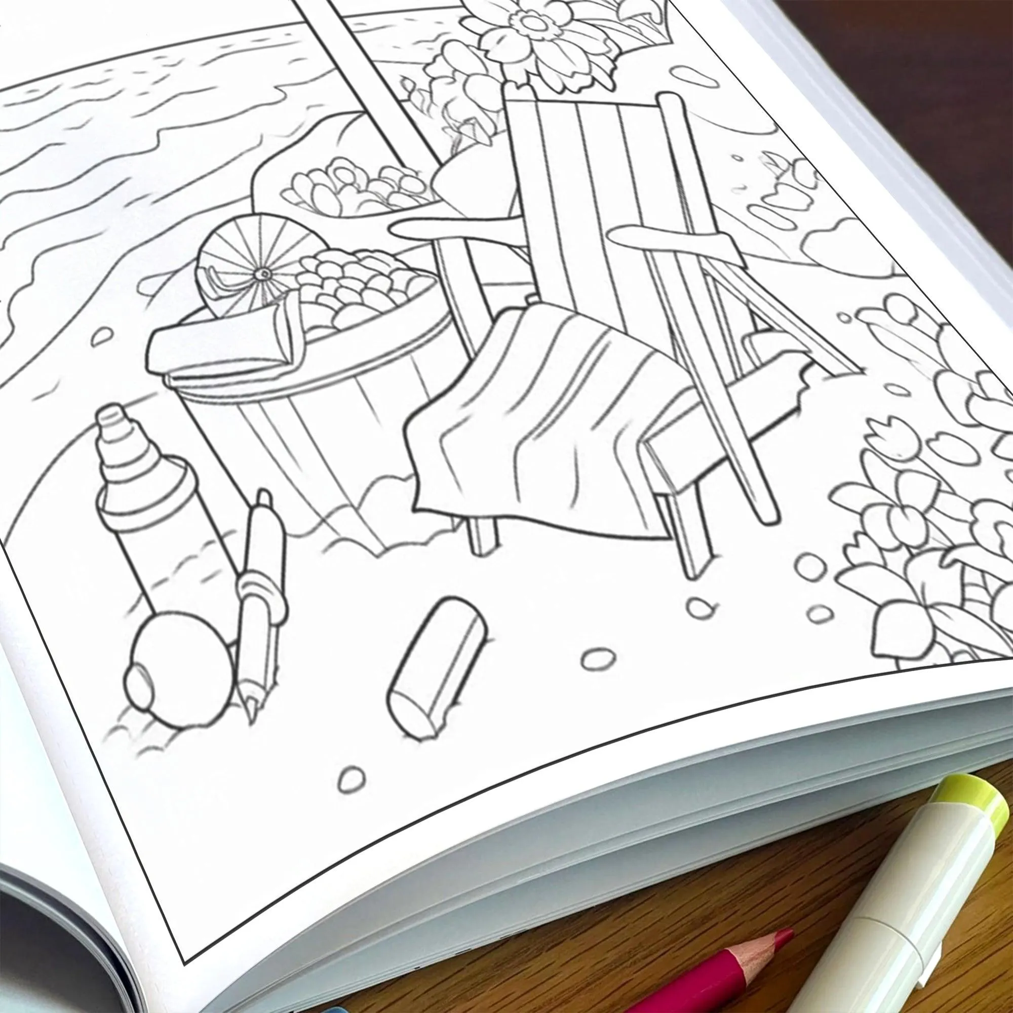 Hawaii by the Sea Coloring Pages – 48 Scenic Island Pavilions and Shores for Adults - image 5