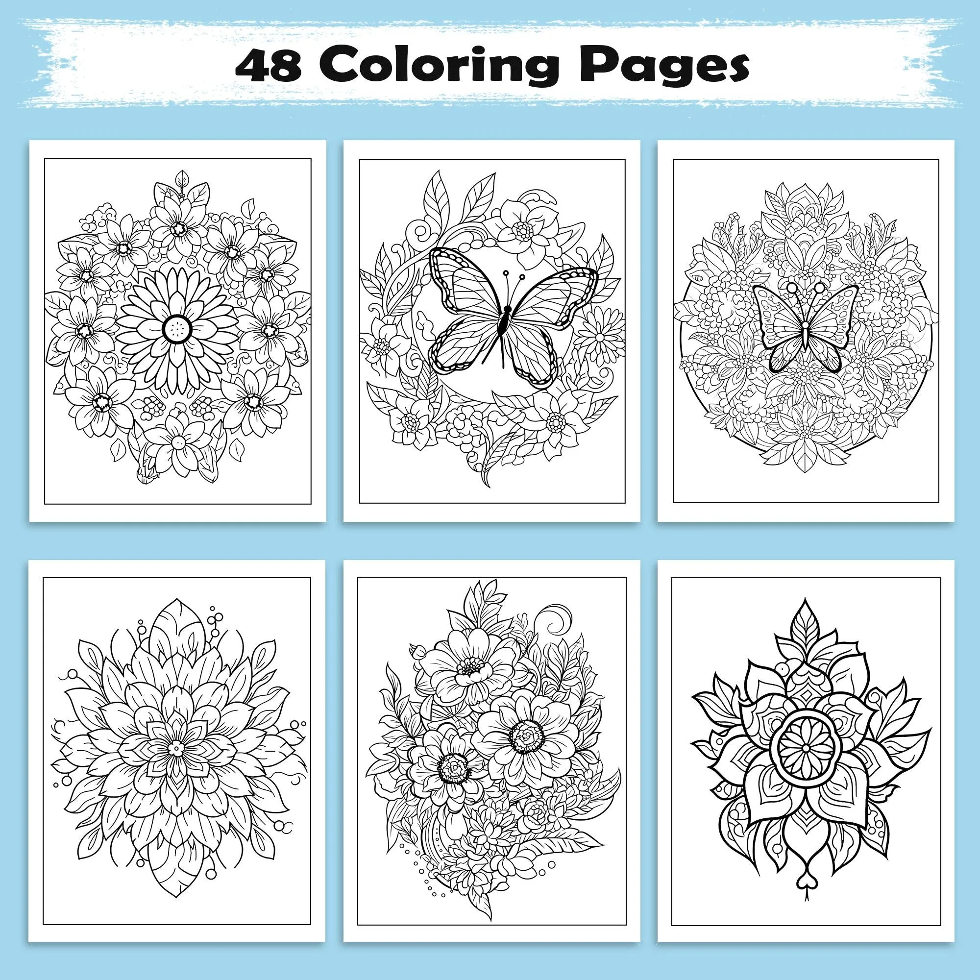 Mandala of Spring Nature Coloring Pages – 48 Pages – Botanical Mandalas, Fresh Spring Designs – For Adults - image 3