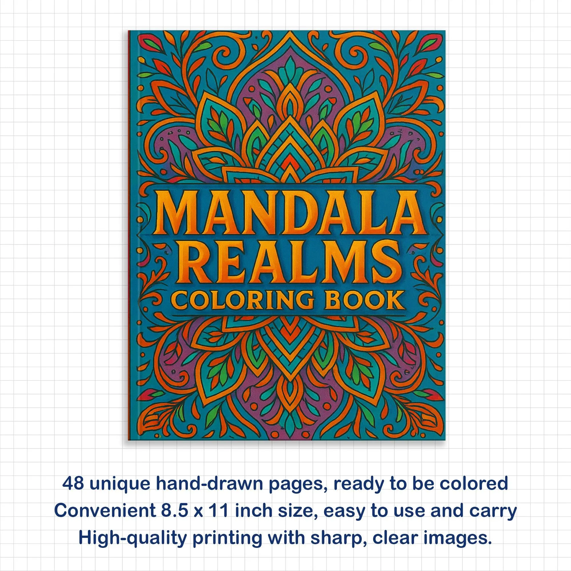 Mandala Realms Coloring Pages – 48 Unique Botanical, Marine, and Lace-Inspired Designs for Adults - image 4