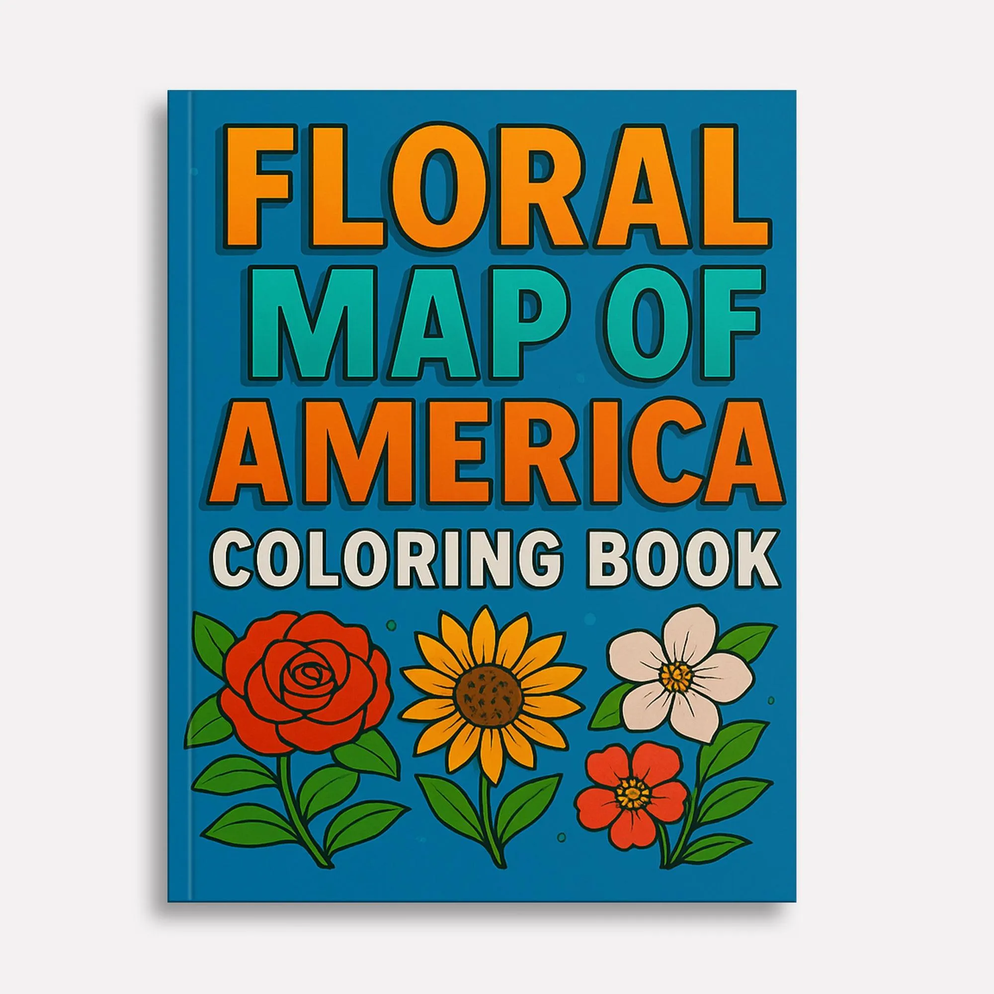 Floral Map of America – Coloring Pages – 48 State Flower Designs Across the U.S. – For Adults - image 2
