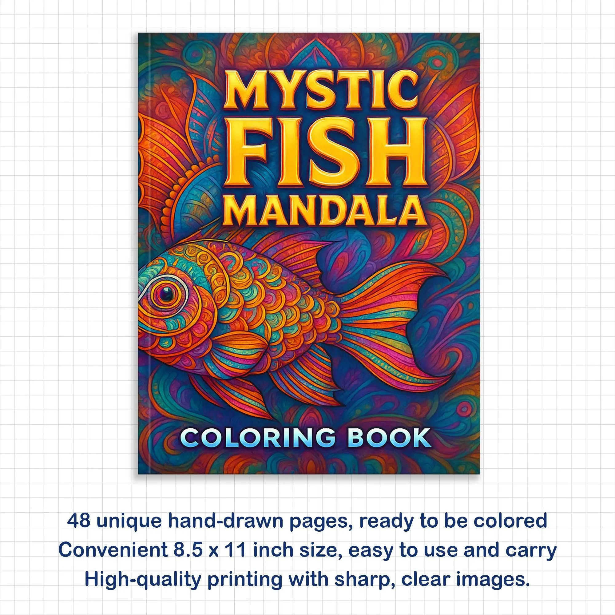 Mystic Fish Mandala Coloring Pages – 48 Ocean-Inspired Designs for Adults - image 3