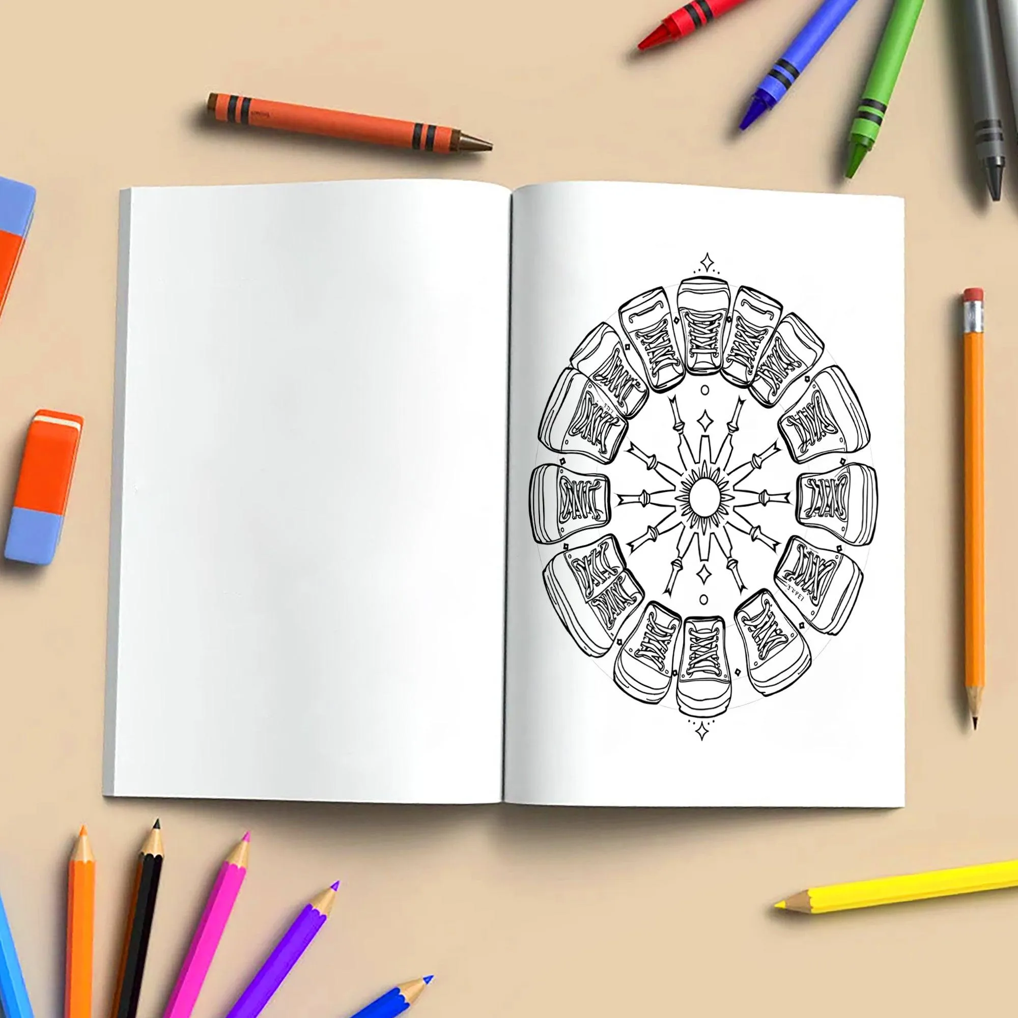 Fashion Mandalas – Mandala Coloring Pages – 48 Pages – Bows, Sneakers, Handbags & Trendy Accessories – For Teens & Adults - image 4