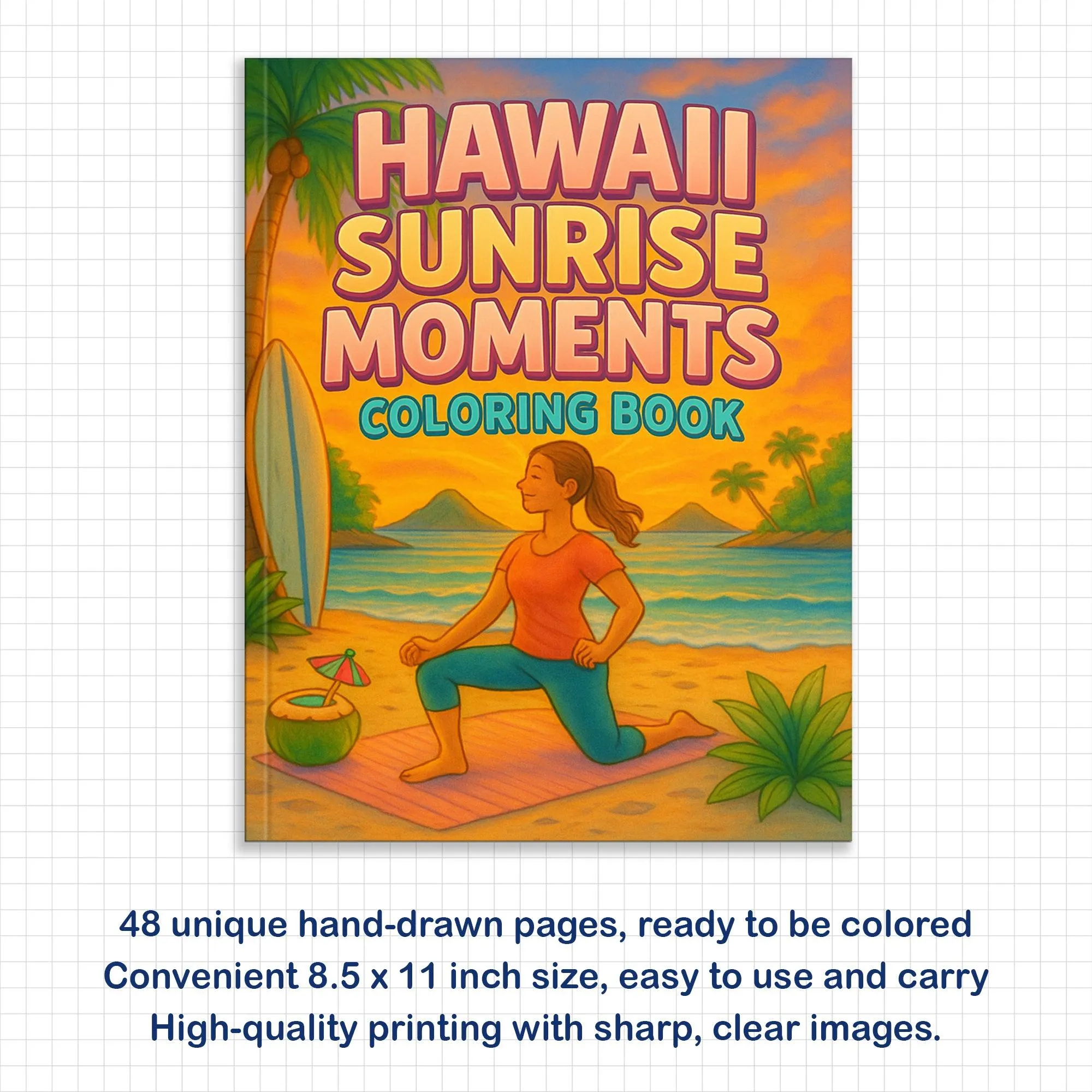 Hawaii Sunrise Moments Coloring Pages – 48 Peaceful Beach Scenes for Adults - image 3