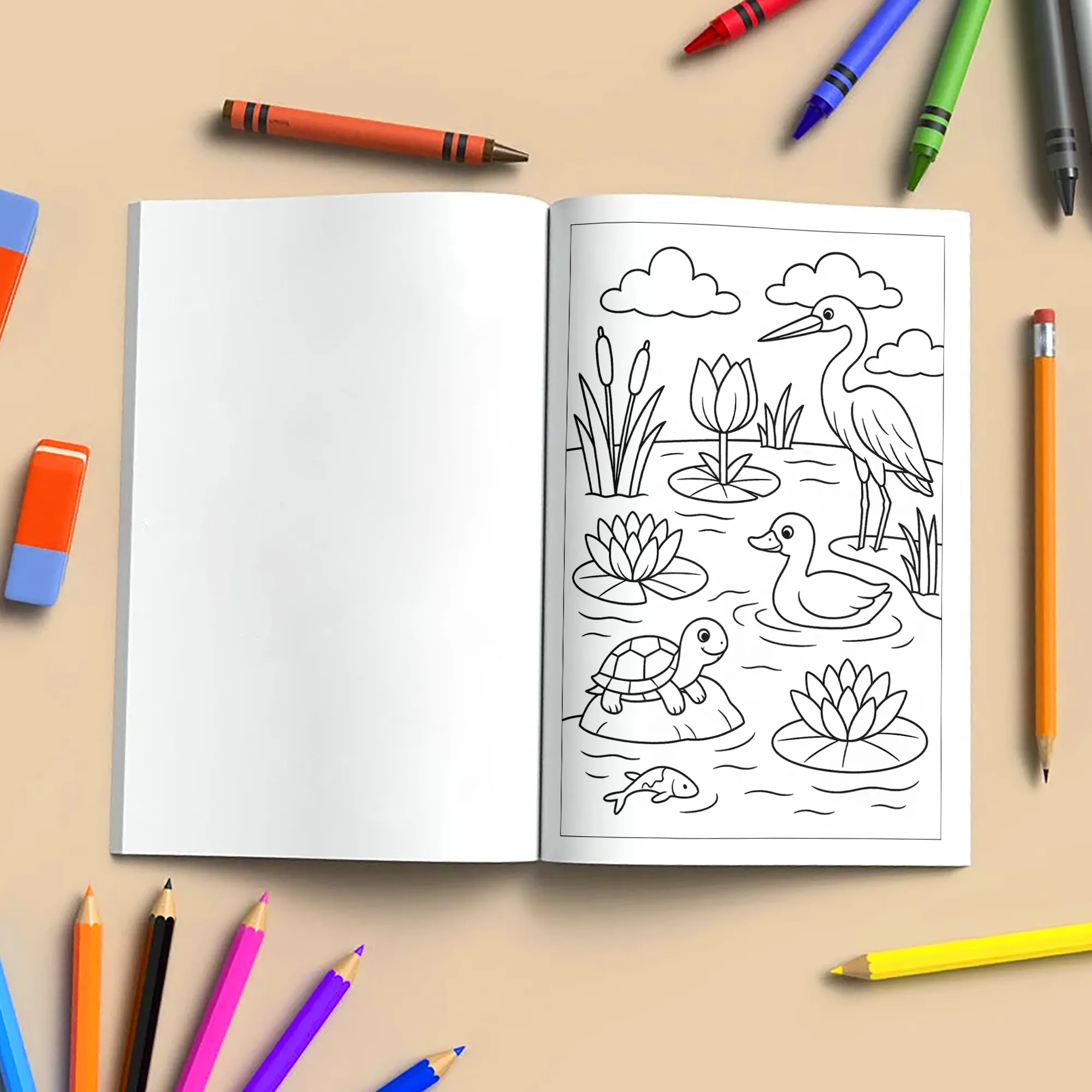 Lily Pond Dreams – Flower Coloring Pages – 48 Pages – Peaceful, Nature-Inspired, Water Garden Art – For Adults - image 5
