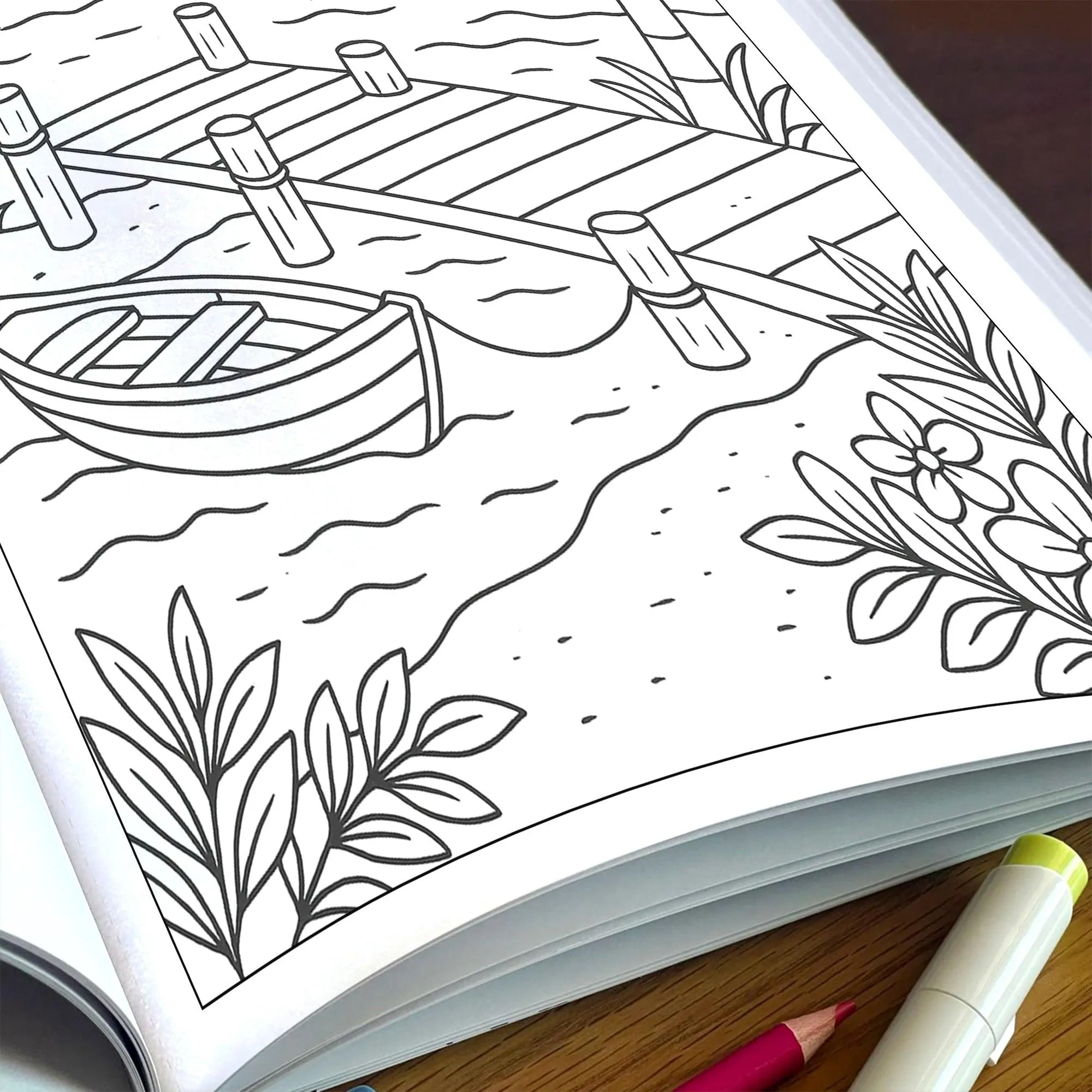 Peaceful Hawaii Views – Hawaii Coloring Pages – 48 Pages – Calming, Scenic, Island Moments – For Adults - image 6