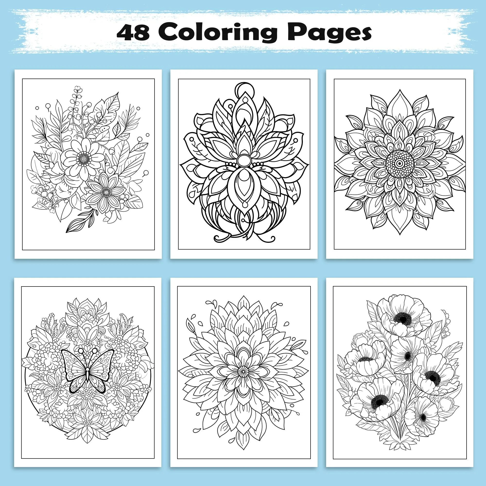 Spring Mandala Bloom Coloring Pages – 48 Pages – Beautiful Floral Circles for Adults - image 2