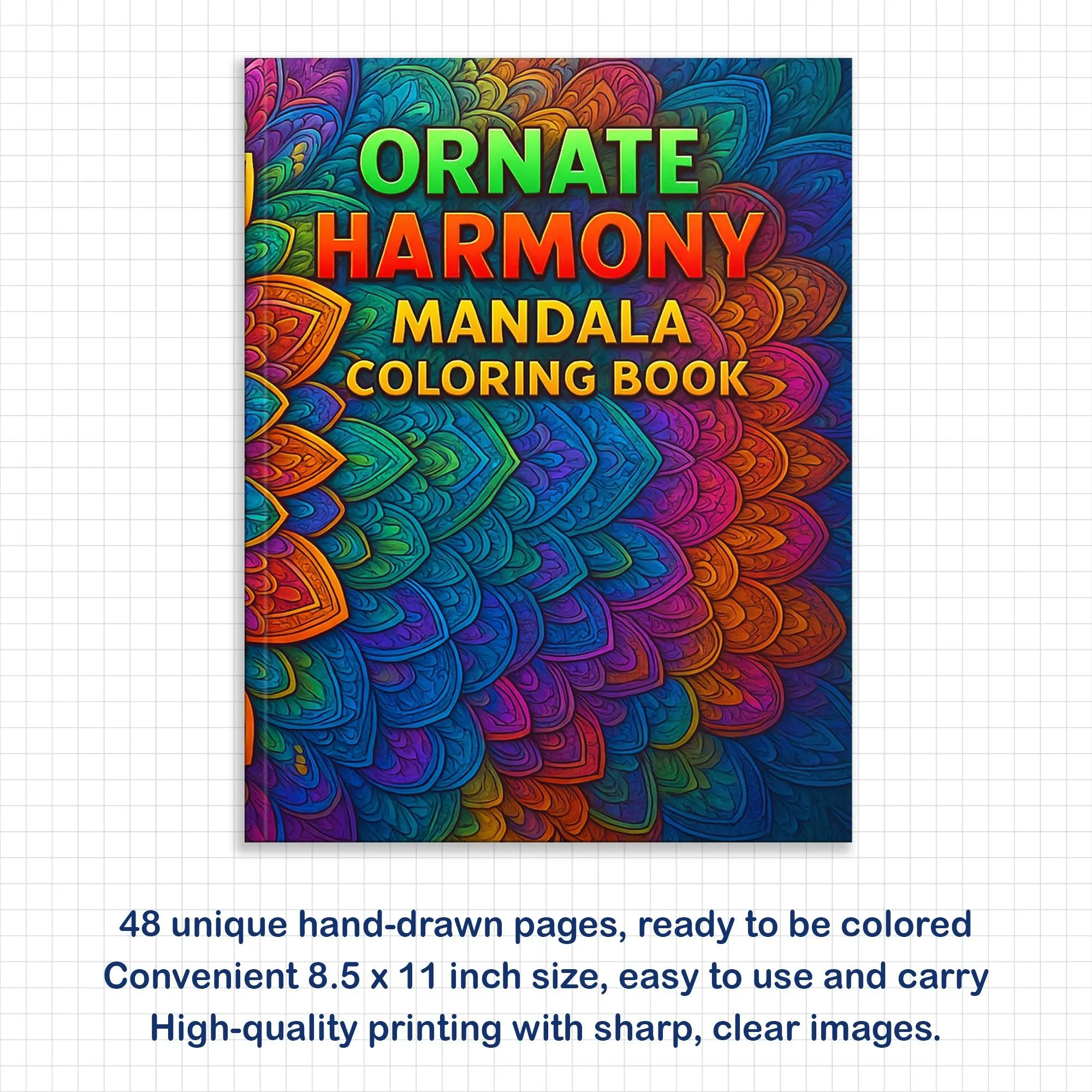 Ornate Harmony Mandala Coloring Pages – 48 Relaxing Designs for Adults - image 3