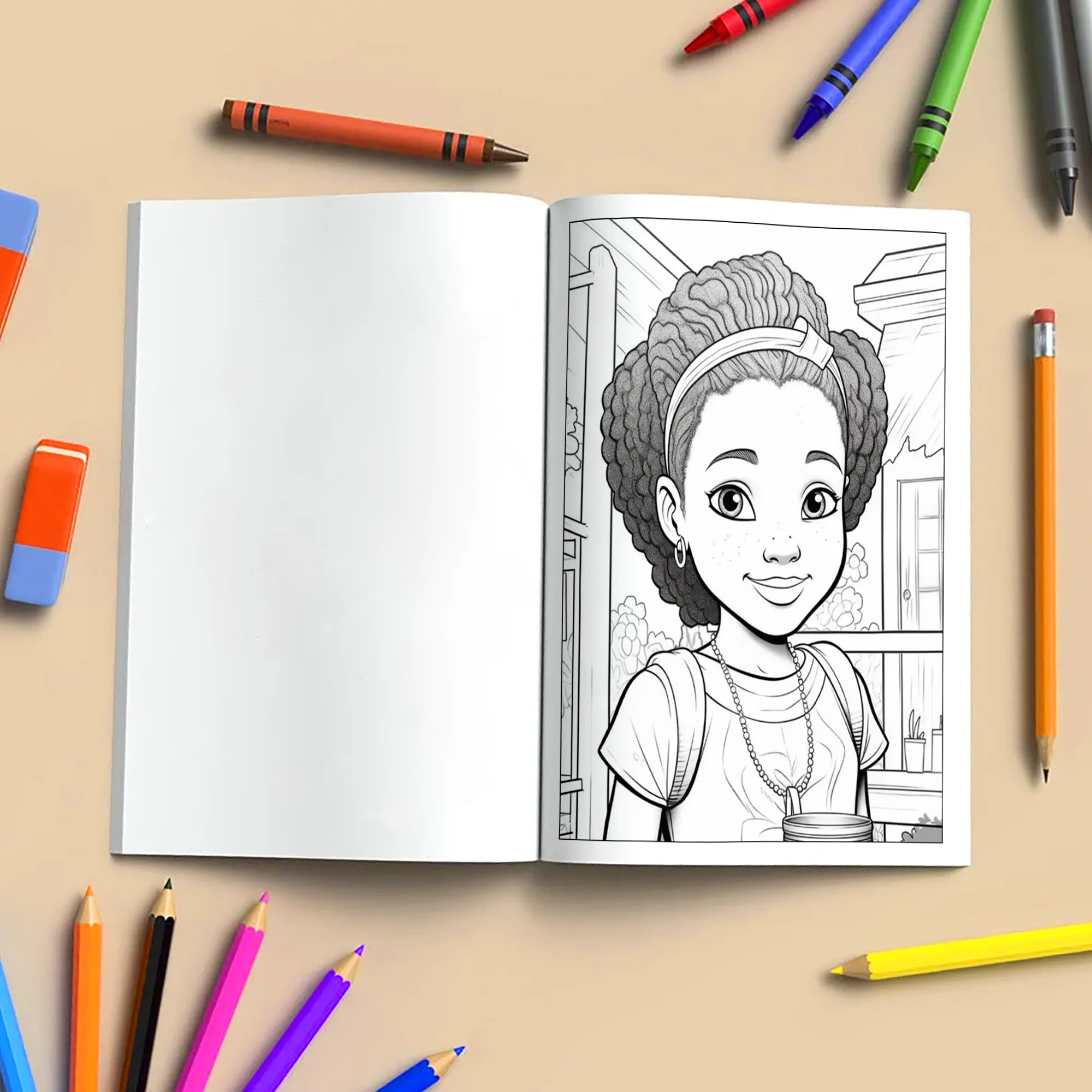 Melanin Magic – Black Girls Coloring Pages – 48 Pages – Bold, Graceful, Natural Beauty – For Adults - image 4