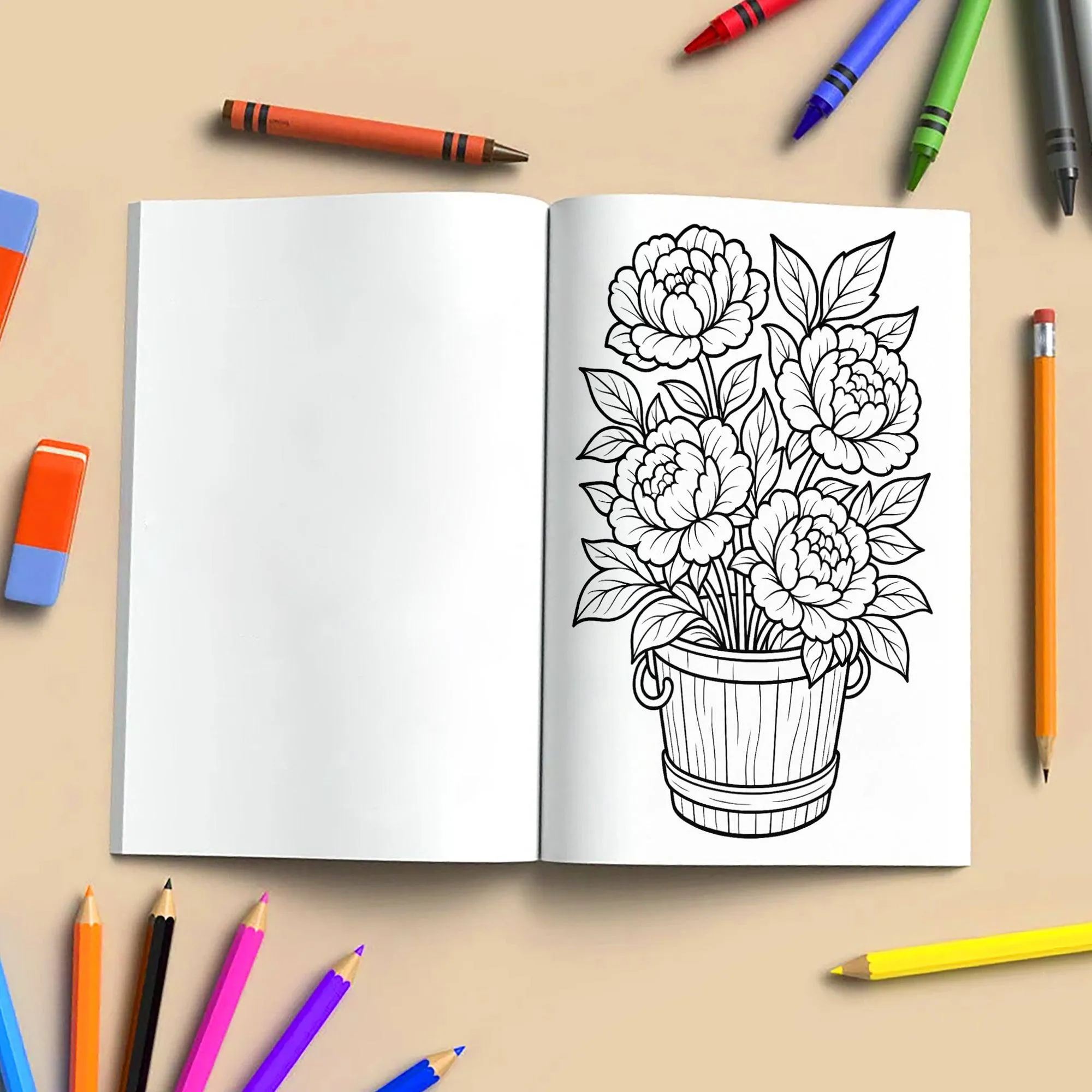 Flower Garden Coloring Book - A Relaxing Flower 48 Coloring Pages - image 5