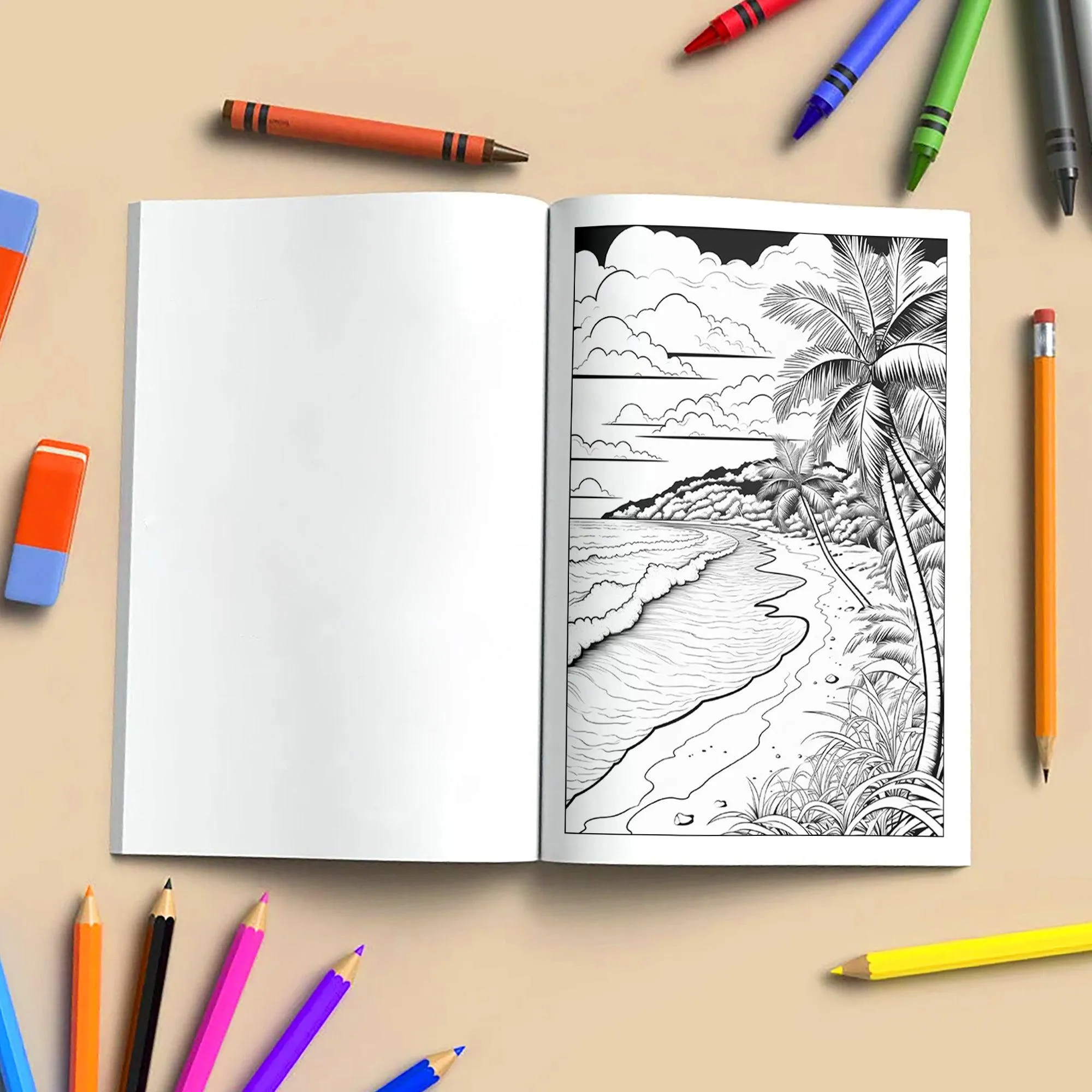 Sunshine Paradise Coloring Pages – 48 Fun and Easy Hawaii-Themed Coloring Sheets for Kids - image 4