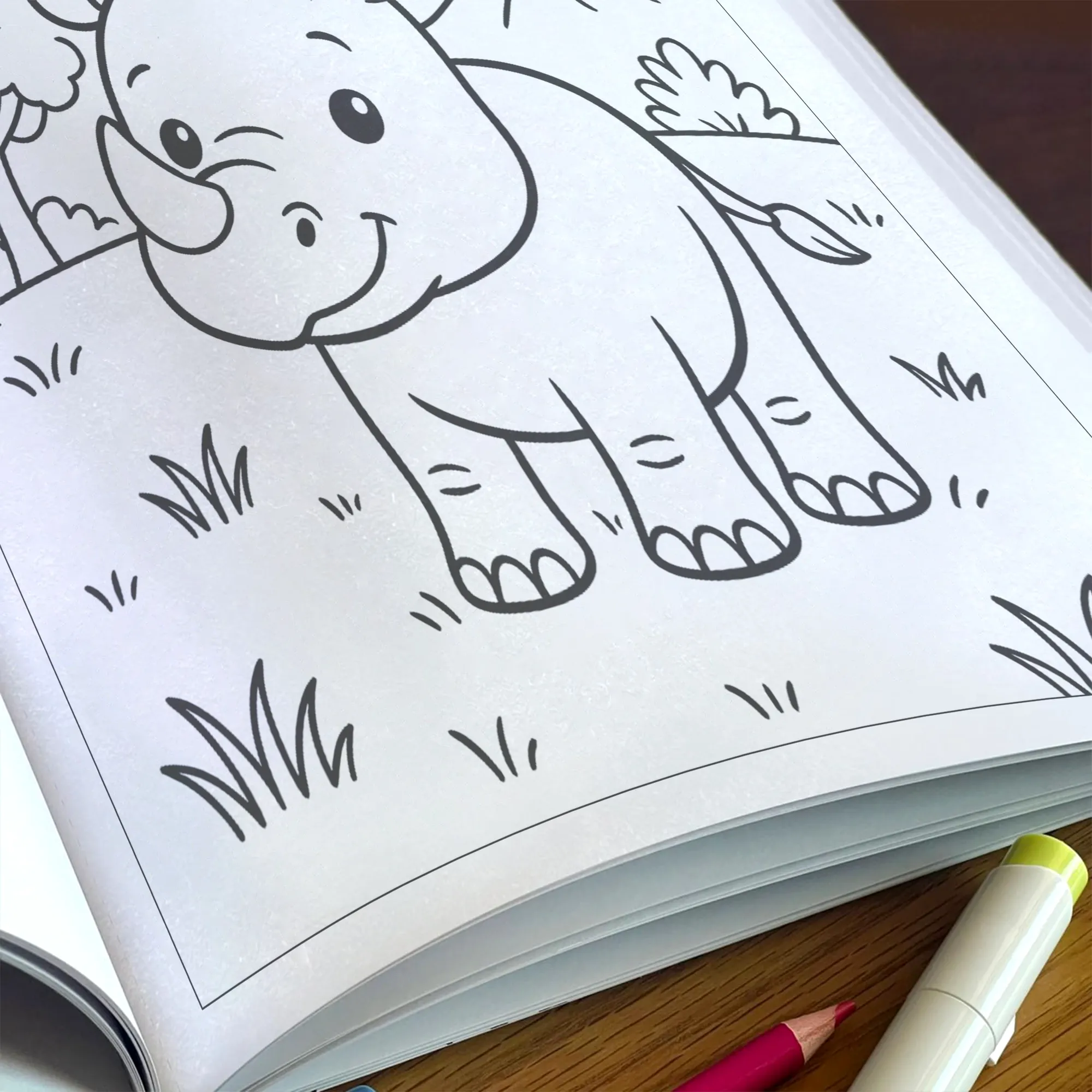 Animal Coloring Book - Cute Safari and Jungle Animals - image 6