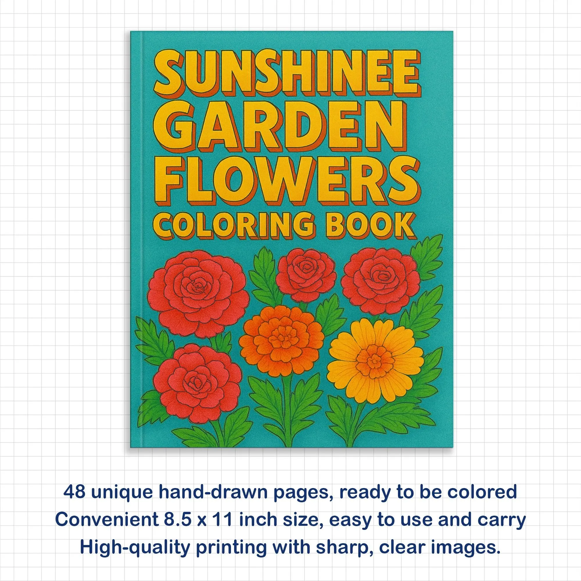 Sunshine Garden Flowers Coloring Pages – 48 Cheerful Floral Designs - image 3