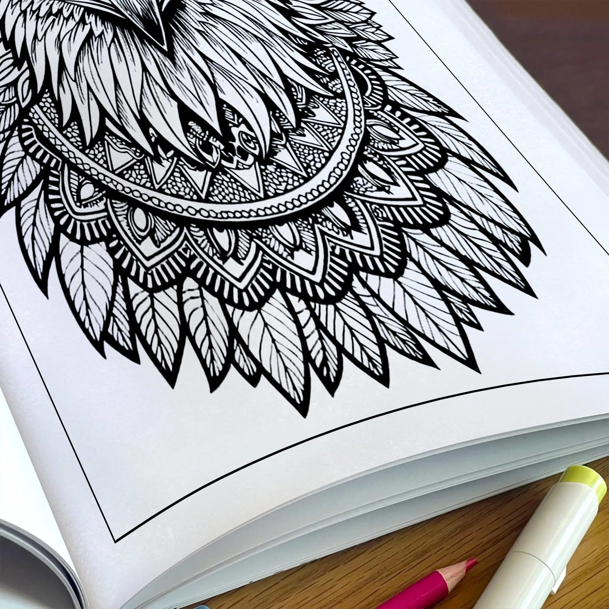 Wings of Power Coloring Pages – 48 Intricate Mandala Eagle Designs for Adults - image 5