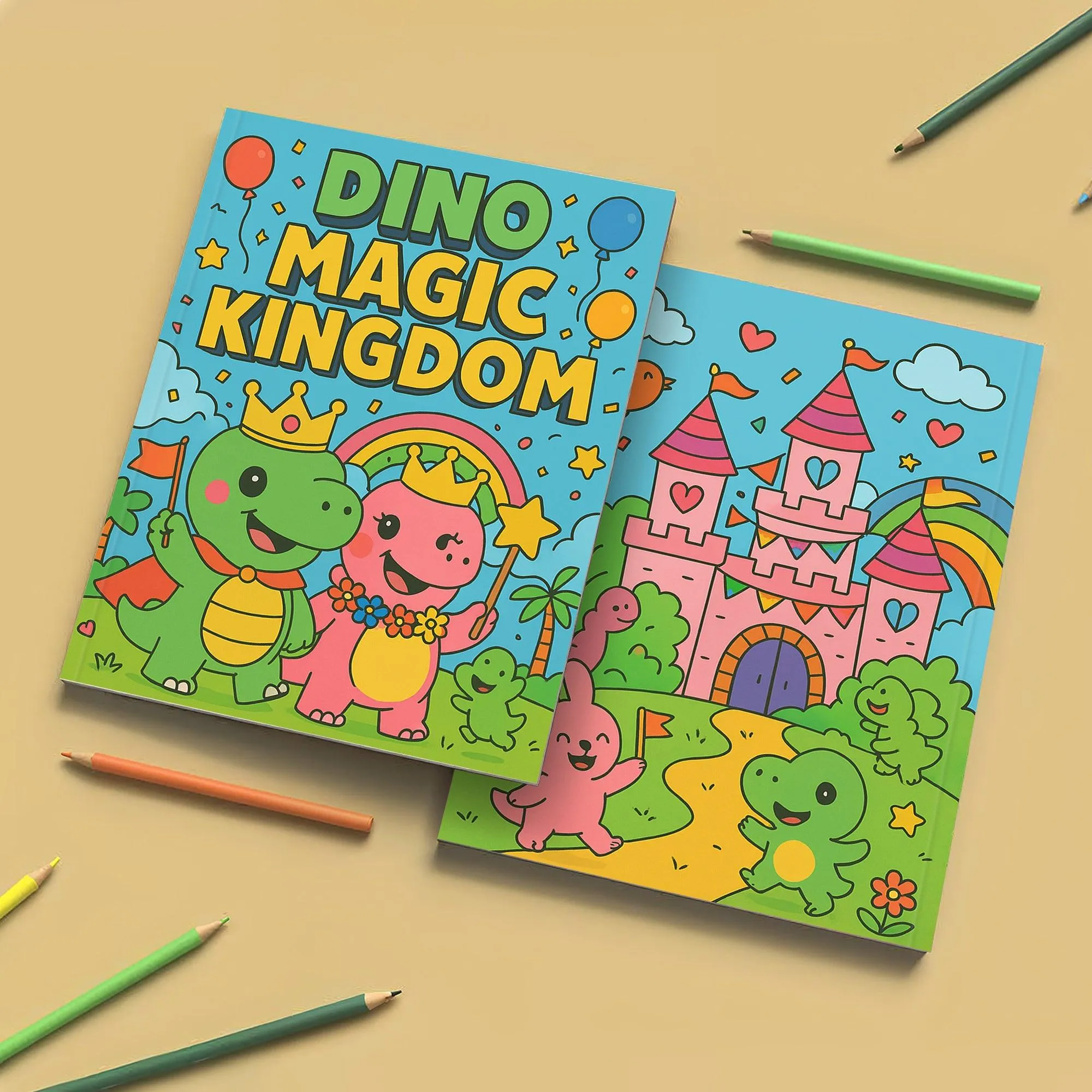 Dino Magic Kingdom Coloring Pages – 48 Pages – Fun, Fantasy-Filled, Prehistoric Adventures – For Kids - image 3