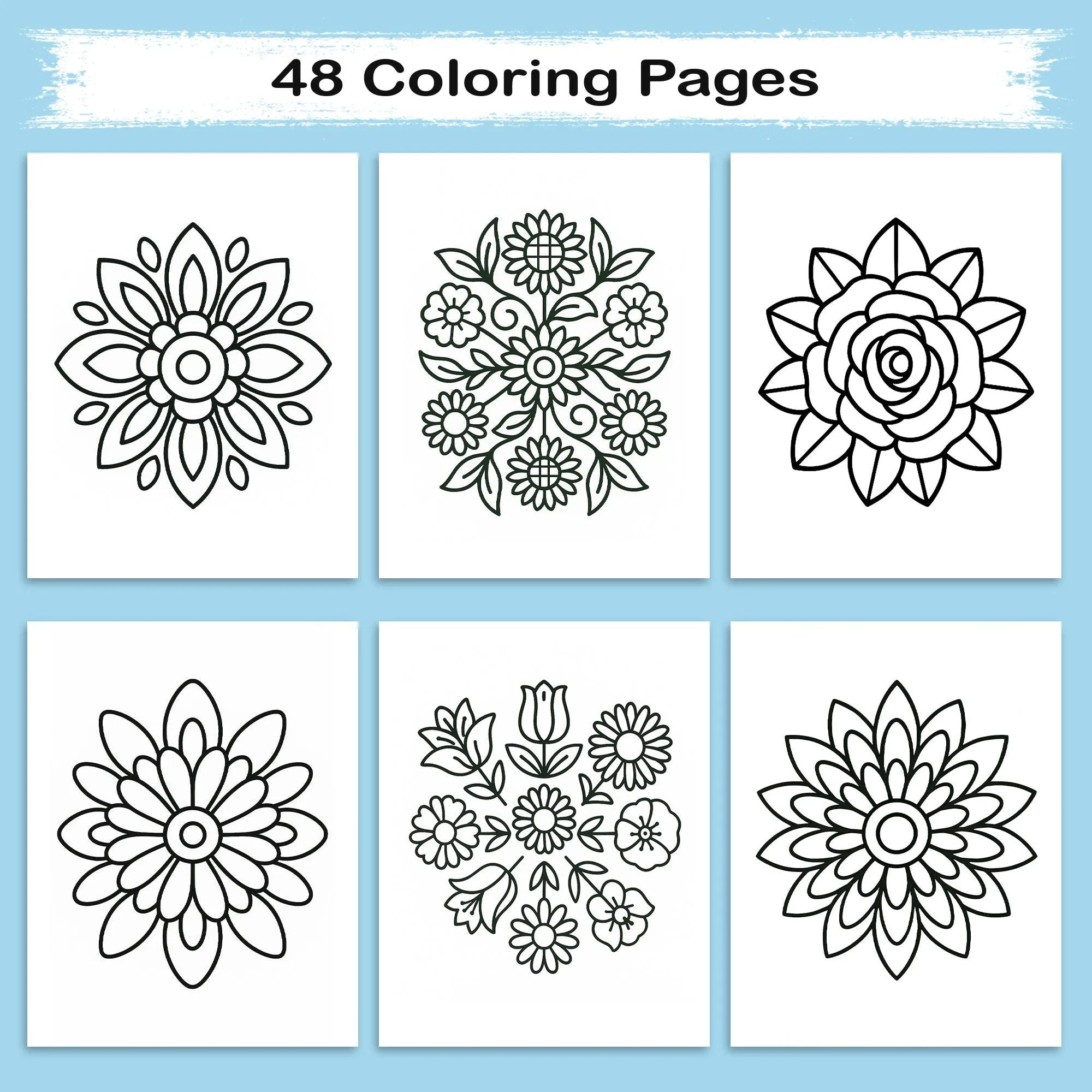 Simple and Sweet Mandalas Coloring Book - 48 Coloring Pages - image 4